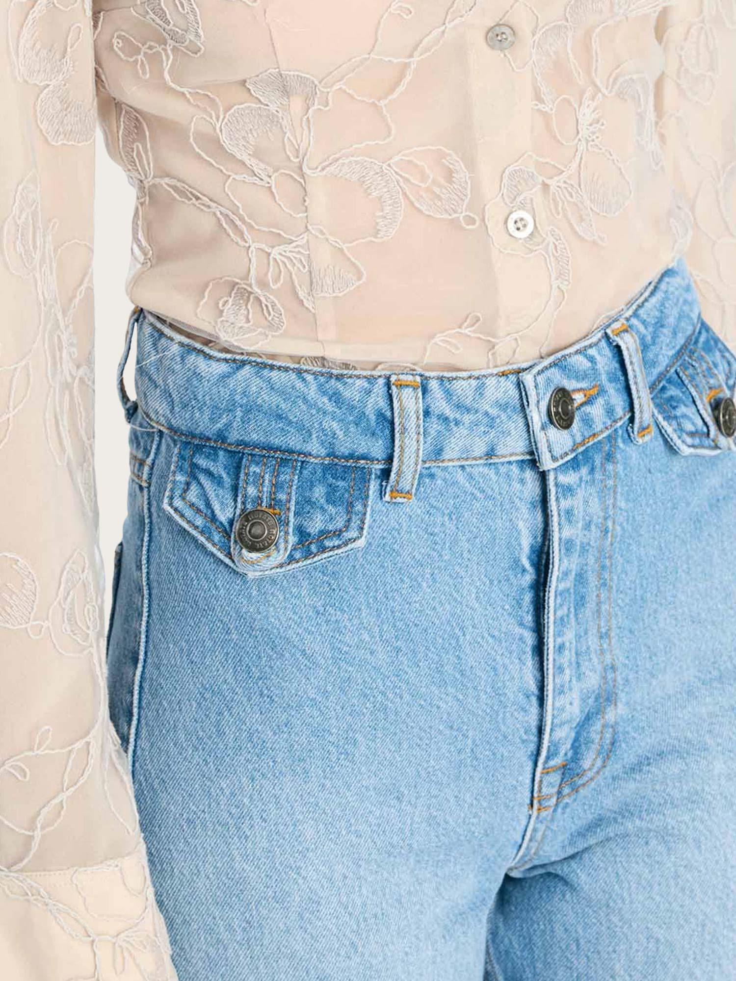 Flared Highwaisted Jeans - Hydrangea