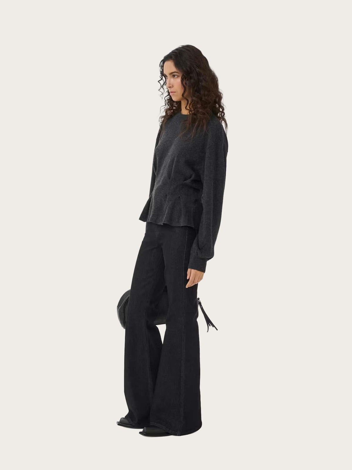 Manzi Waist Pullover - Deep Graphite Melange