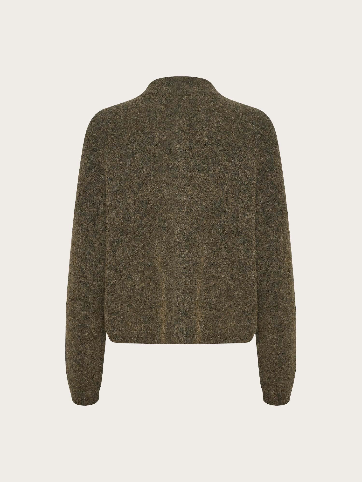 Alpha Short Cardigan - Dark Olive Melange