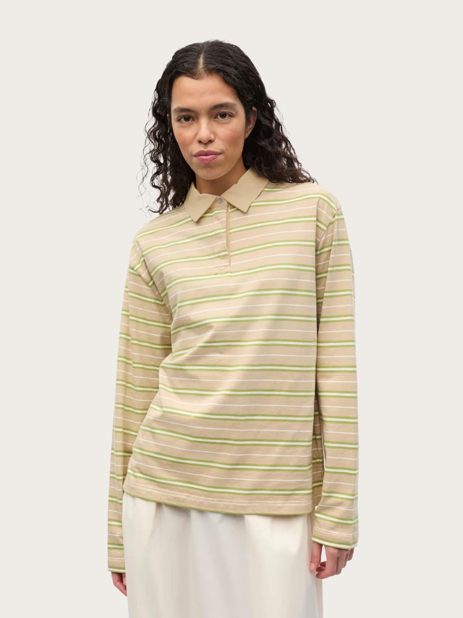 Enkulla LS Polo ST - Pale Fern Stripe