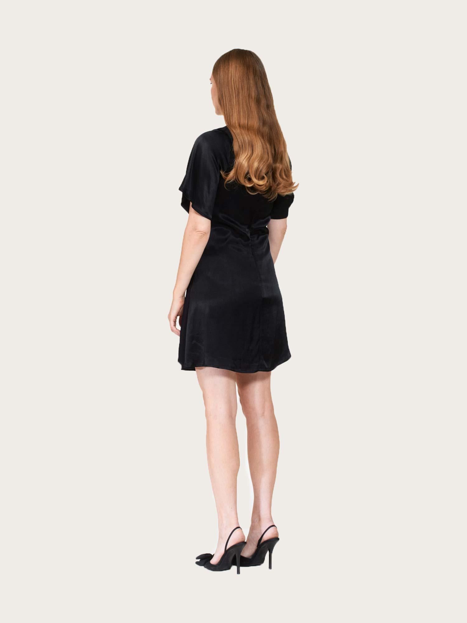 Lieben Satin Dress - Black