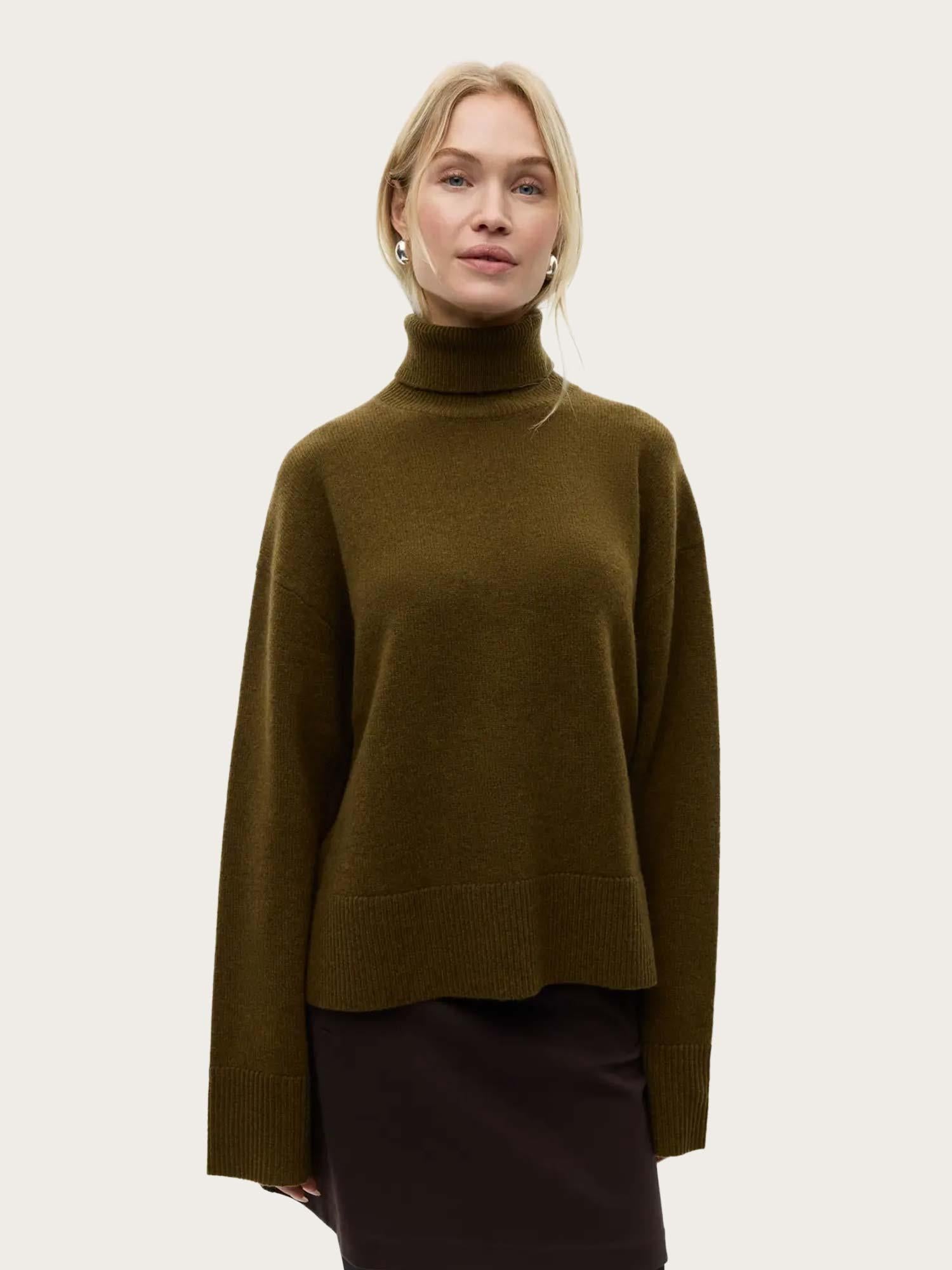 Enelise LS Knit - Dark Olive