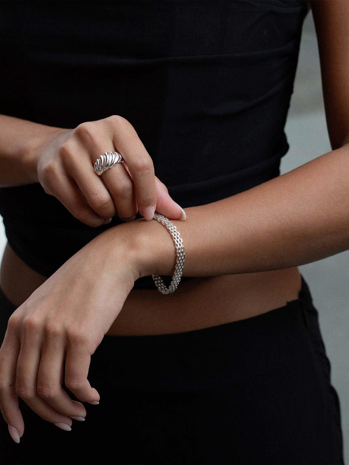 Mesh Link Bracelet - Silver