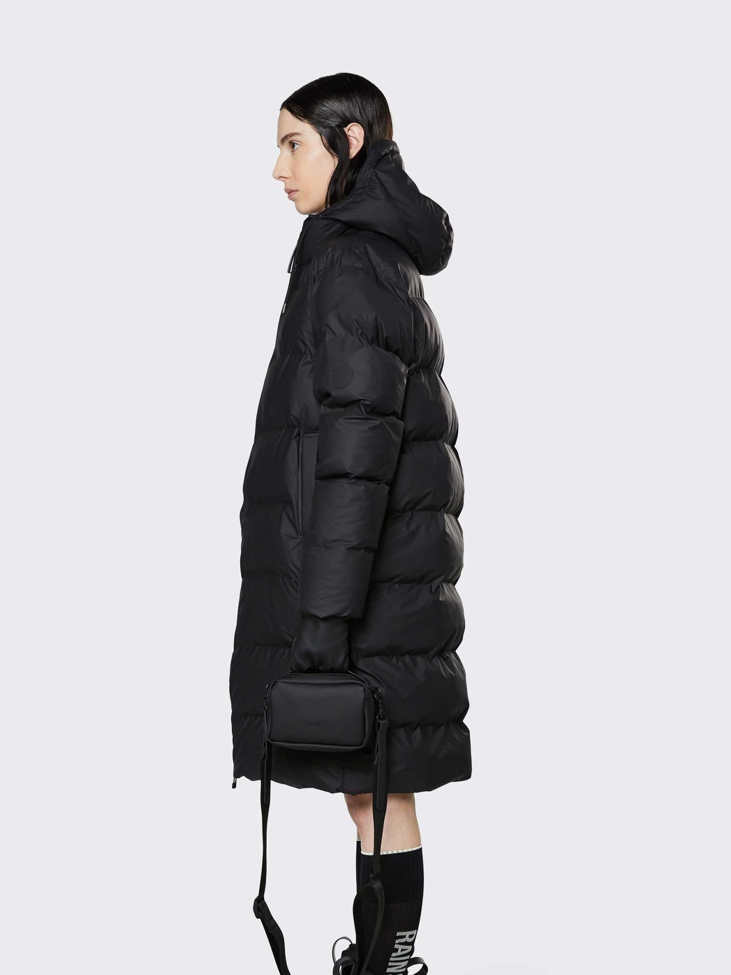 Long Puffer Jacket - Black