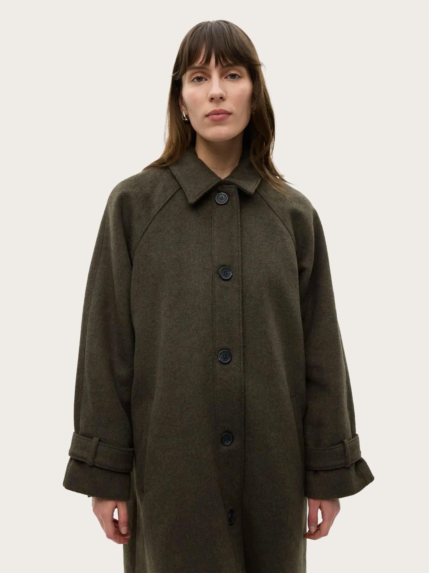 Enseneca Wool Jacket - Dark Olive Mel