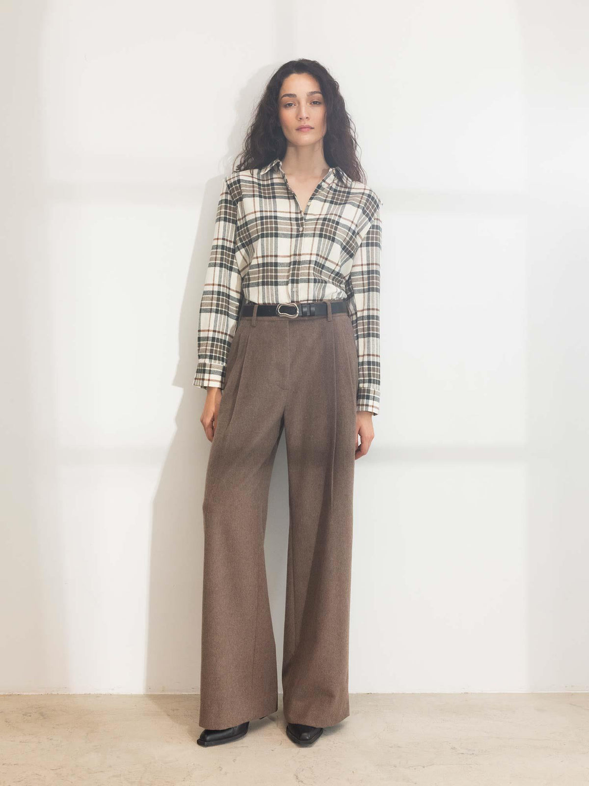 Joan Flannel Shirt - Green Check