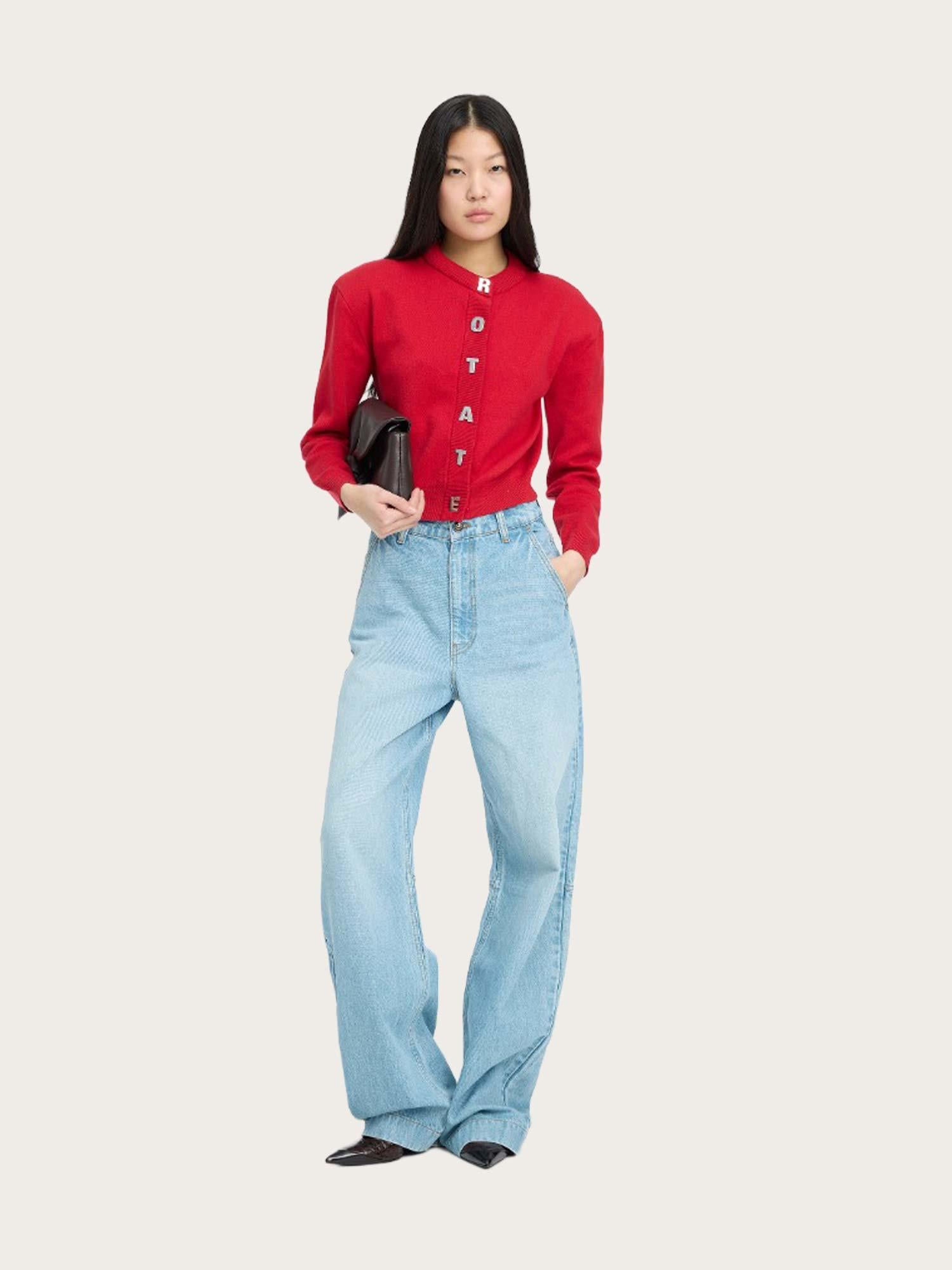 Firm Knit Cardigan - Scooter red