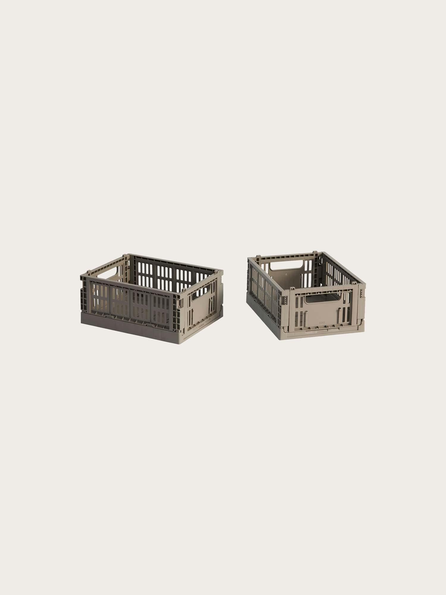 HAY Colour Crate Mini-Set of 2 - Warm Grey