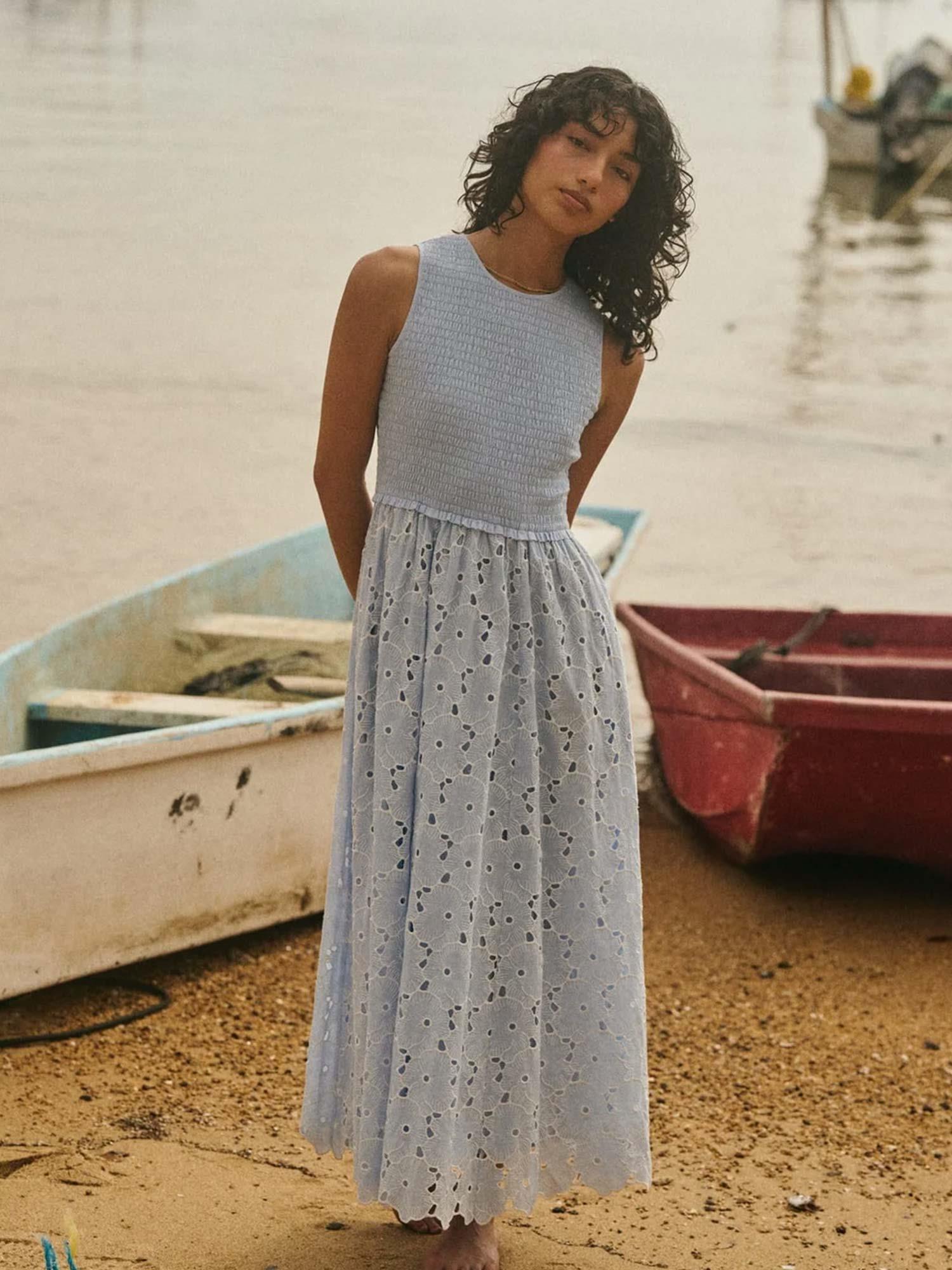 Broderie Anglaise Smocking Dress -