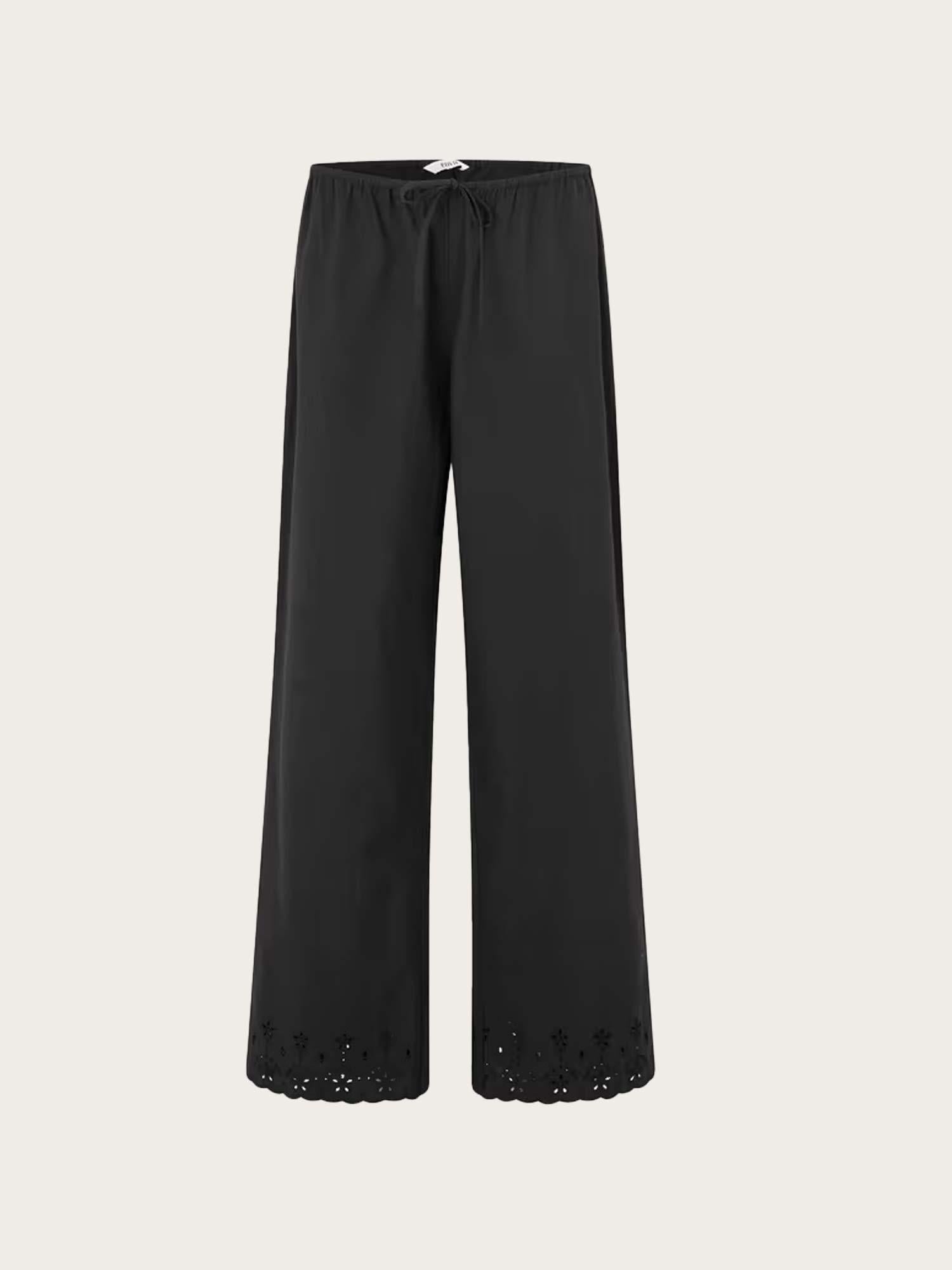 Enjuno Pants Emb - Black Emb