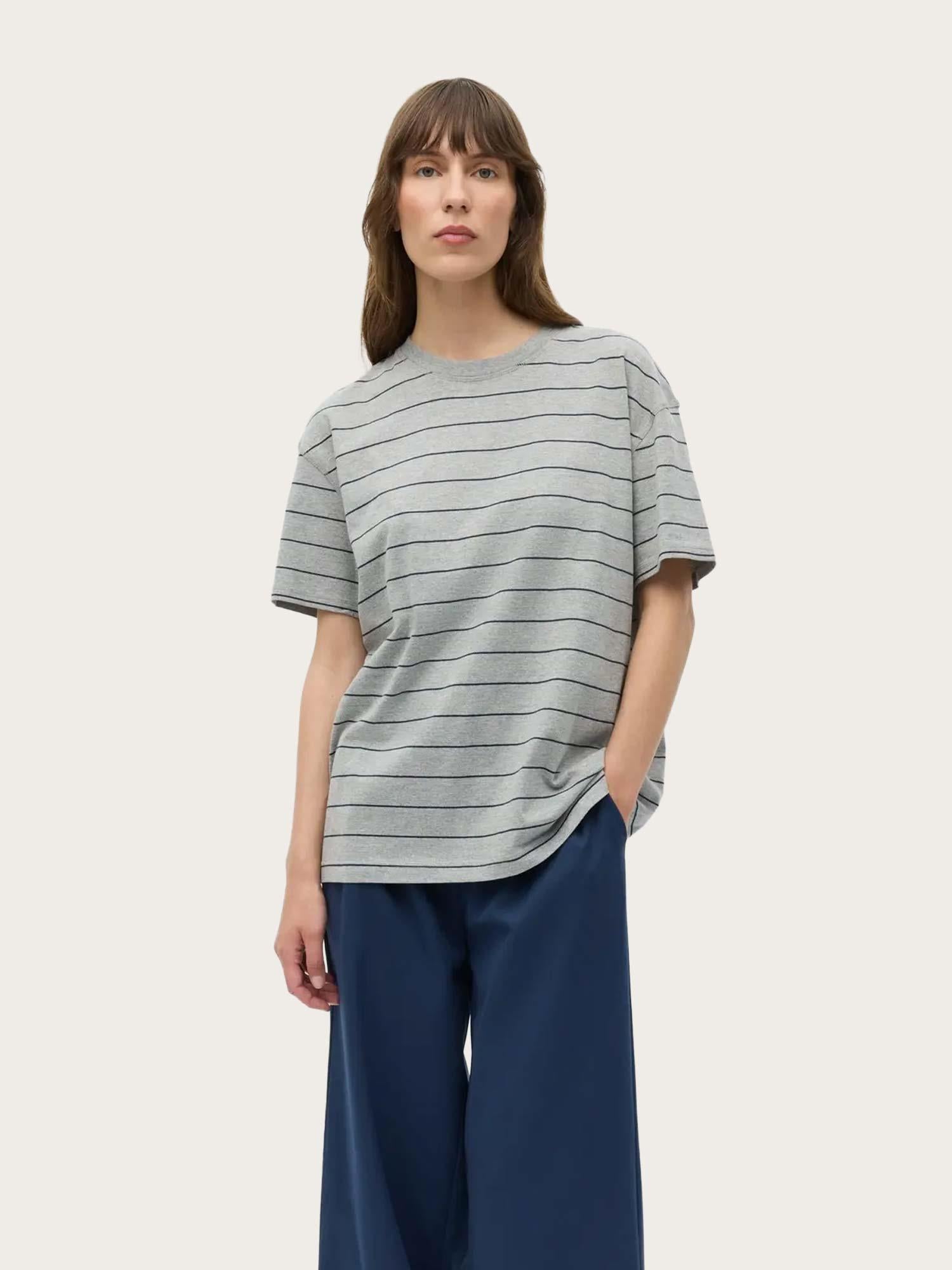 Enkulla SS Stripe - Grey/Navy Stripe