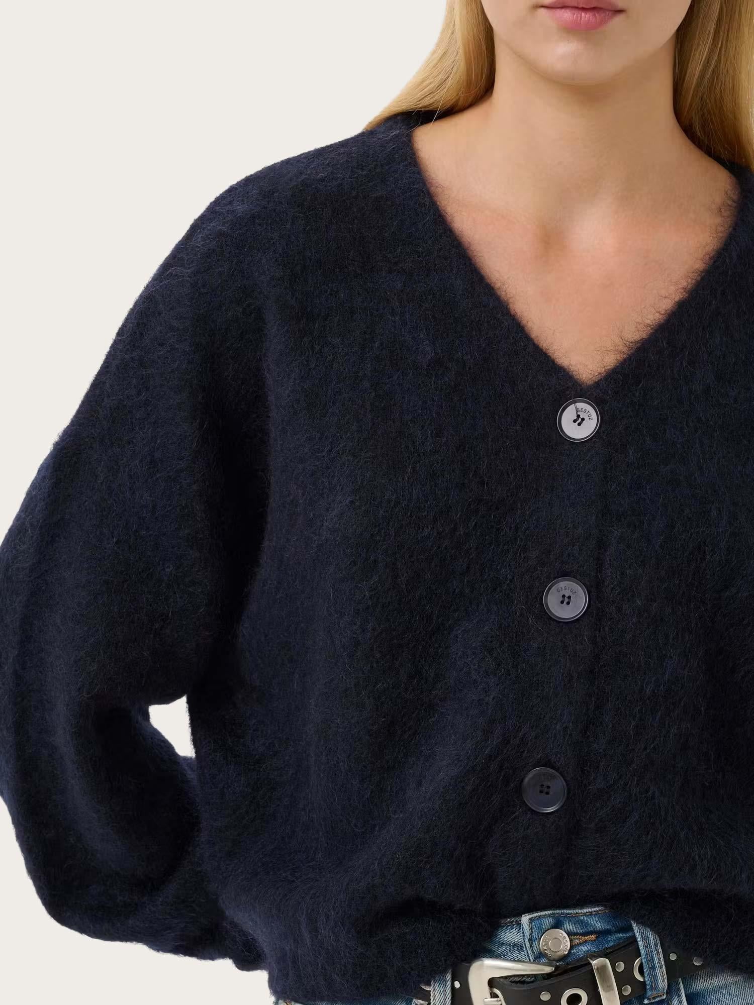 Debbie V Gardigan - Navy Melange