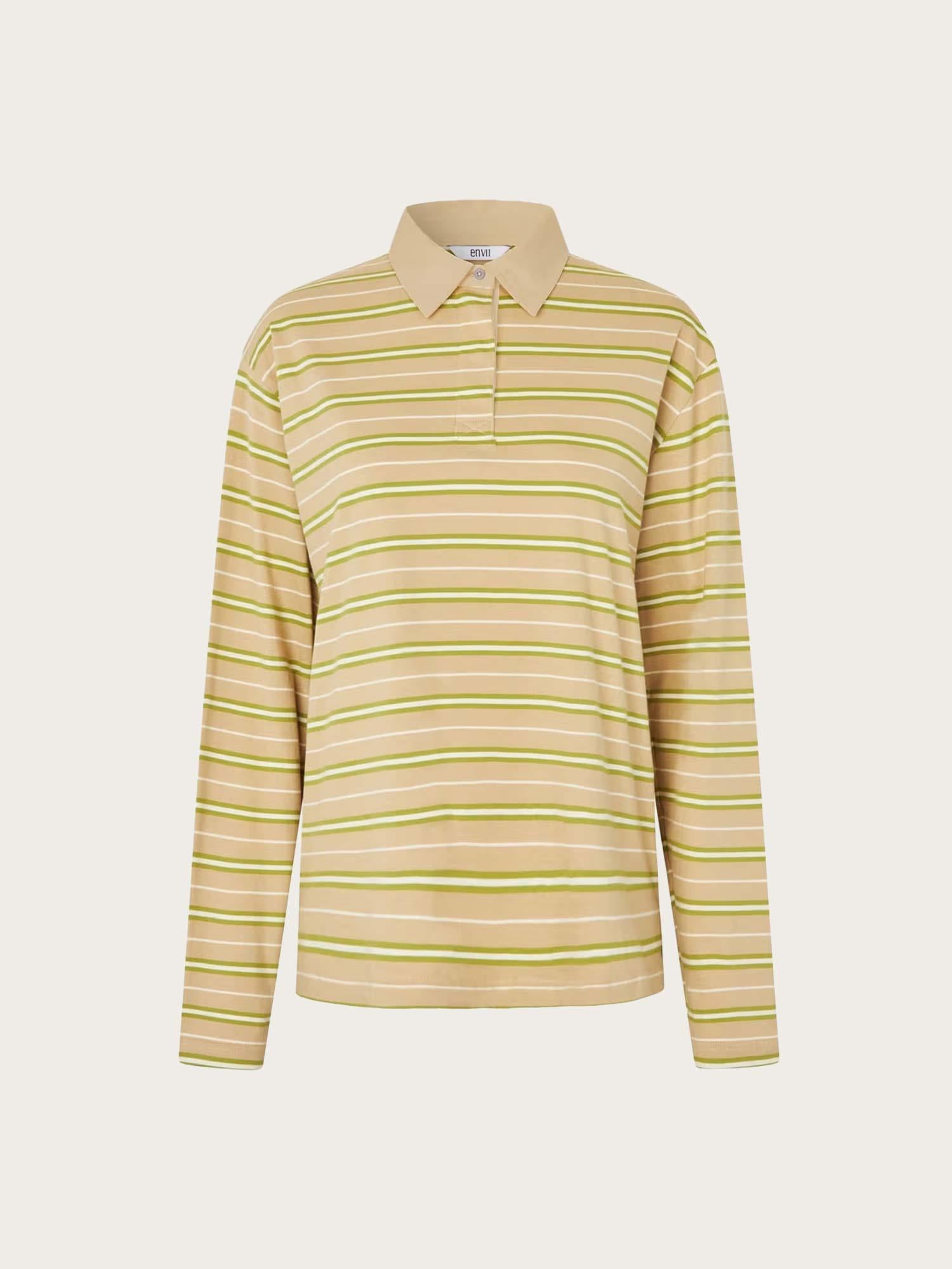 Enkulla LS Polo ST - Pale Fern Stripe