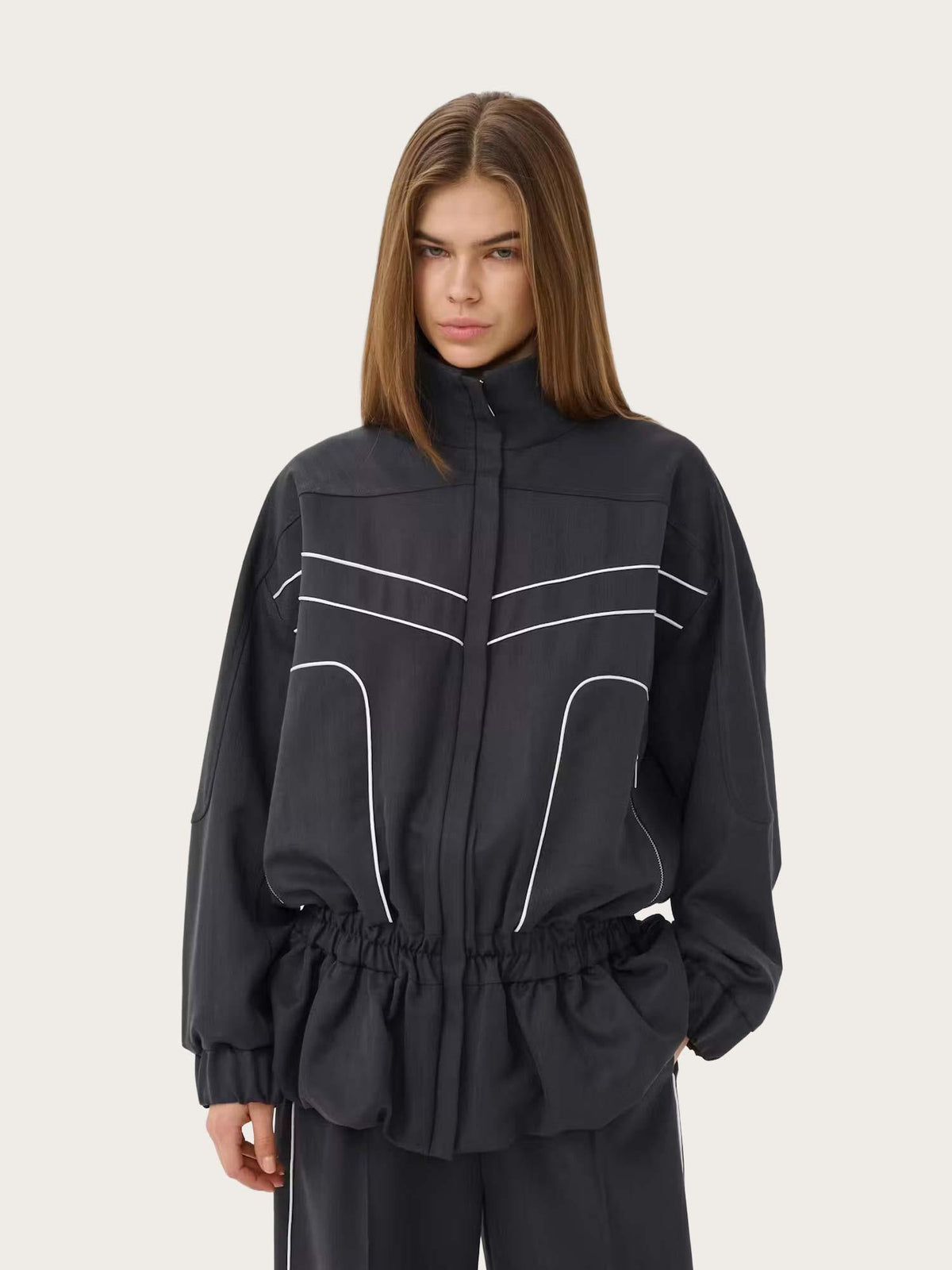 Alezia Jacket - Grey Herringbone