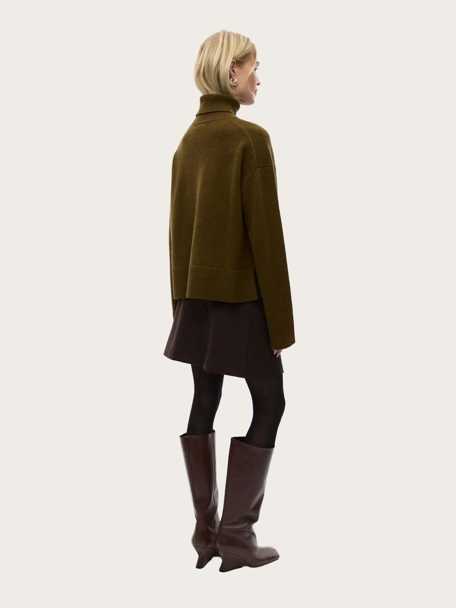 Enelise LS Knit - Dark Olive