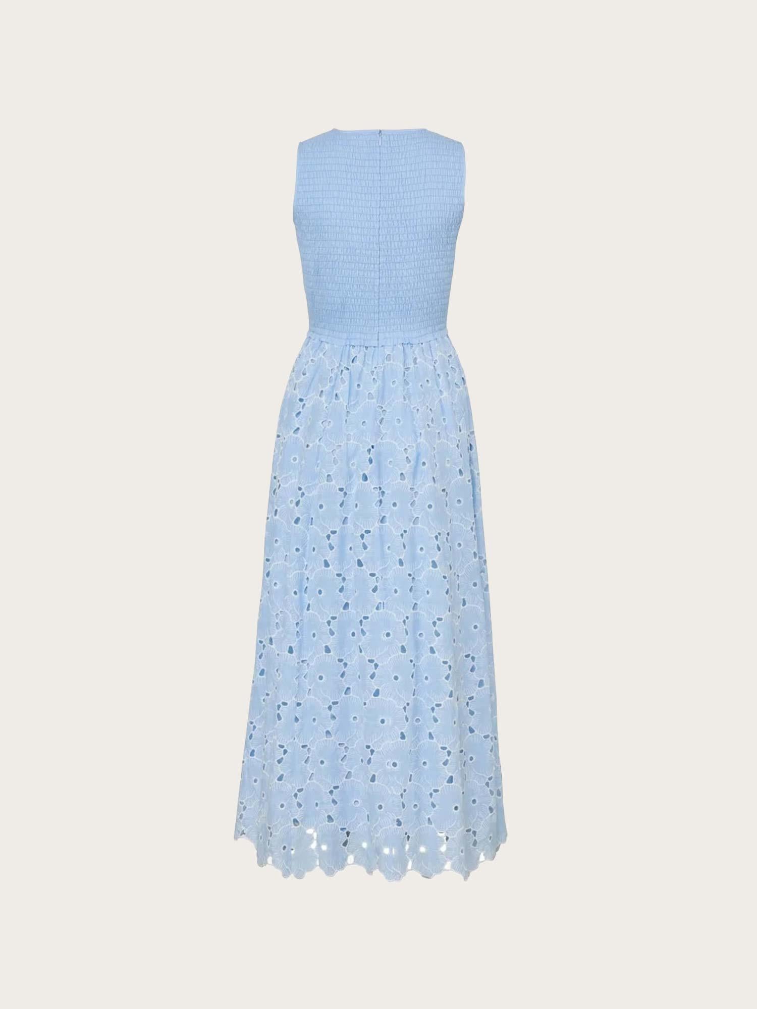 Broderie Anglaise Smocking Dress -