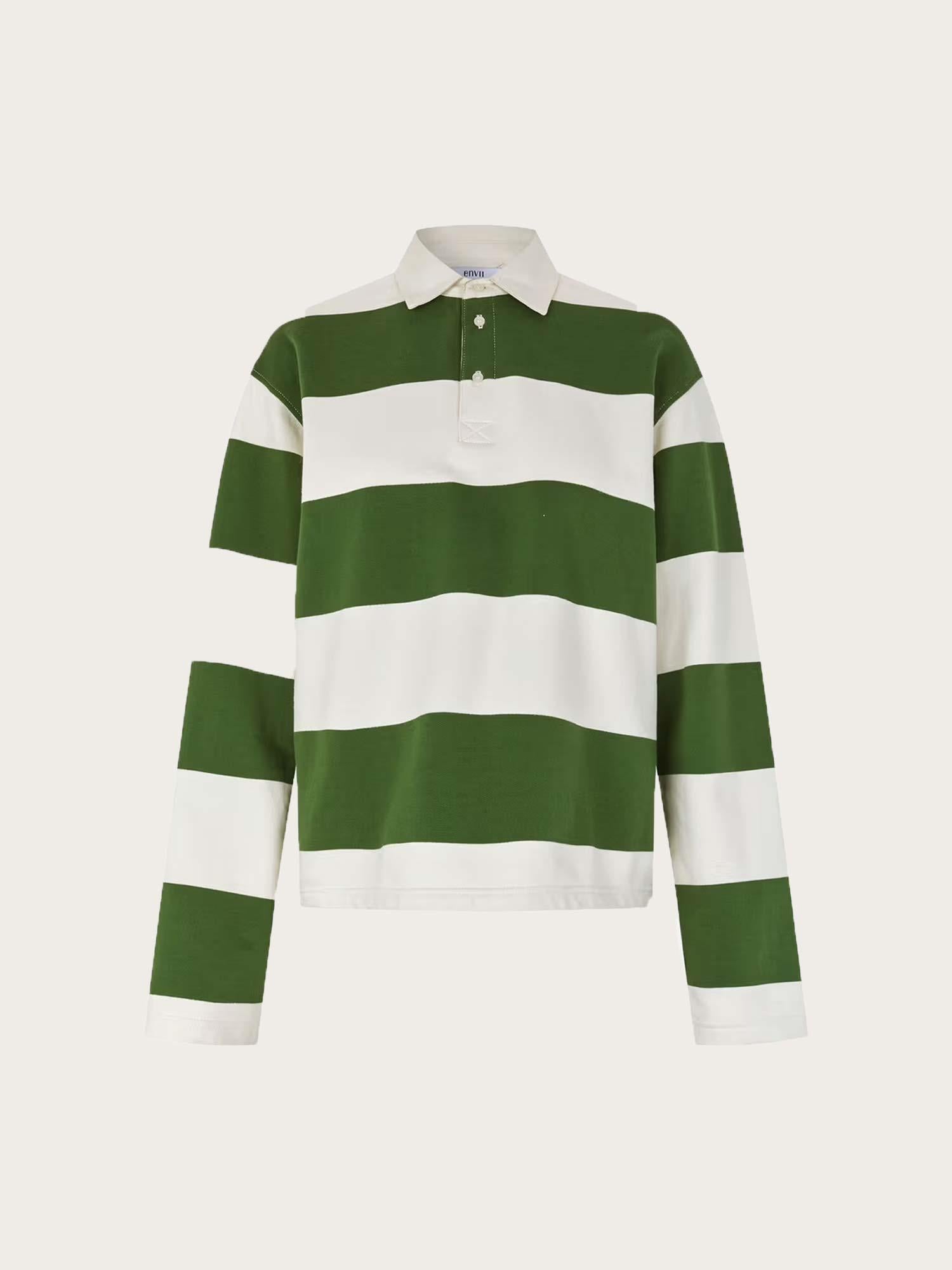 Entour ls Polo st - Chive Gardenia Stripe