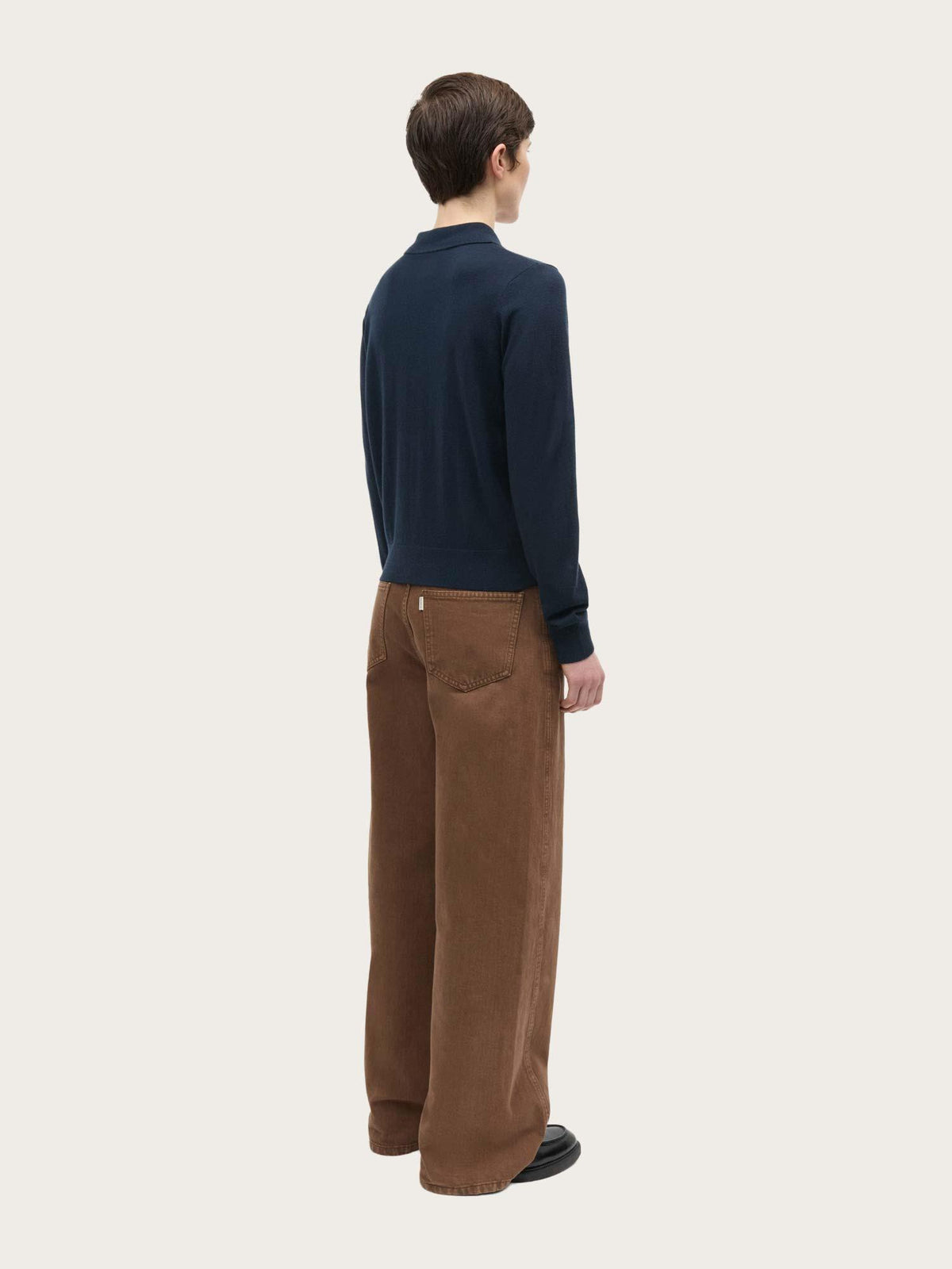 Fine Merino Rosa Polo Knit - Sky Captain