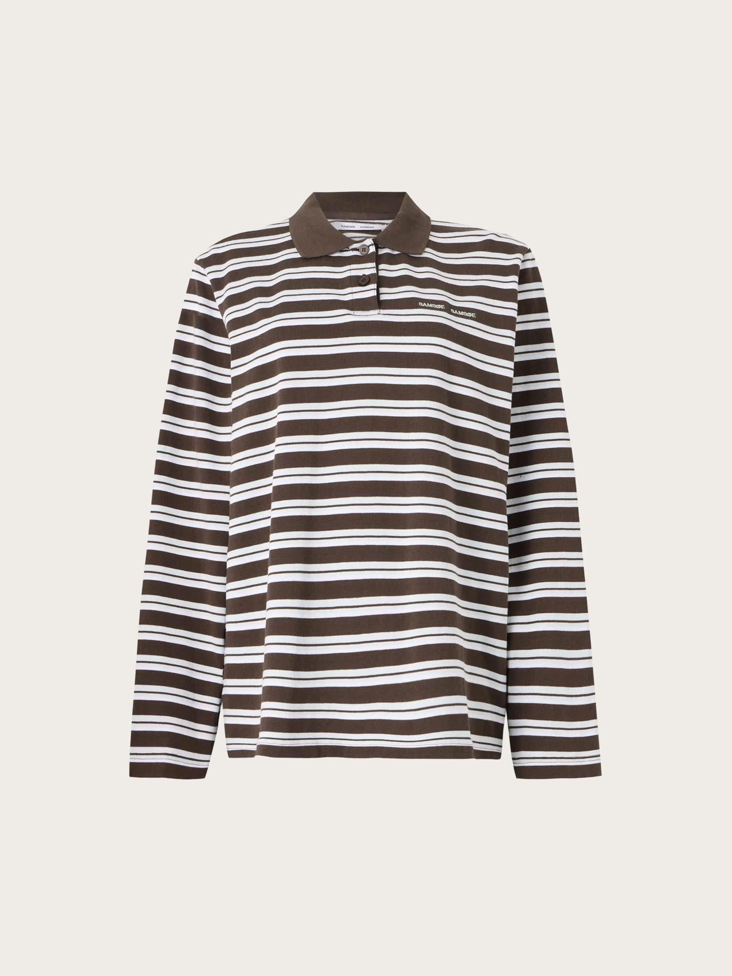 Sadover LS Polo - Turkish Coffee Stripe
