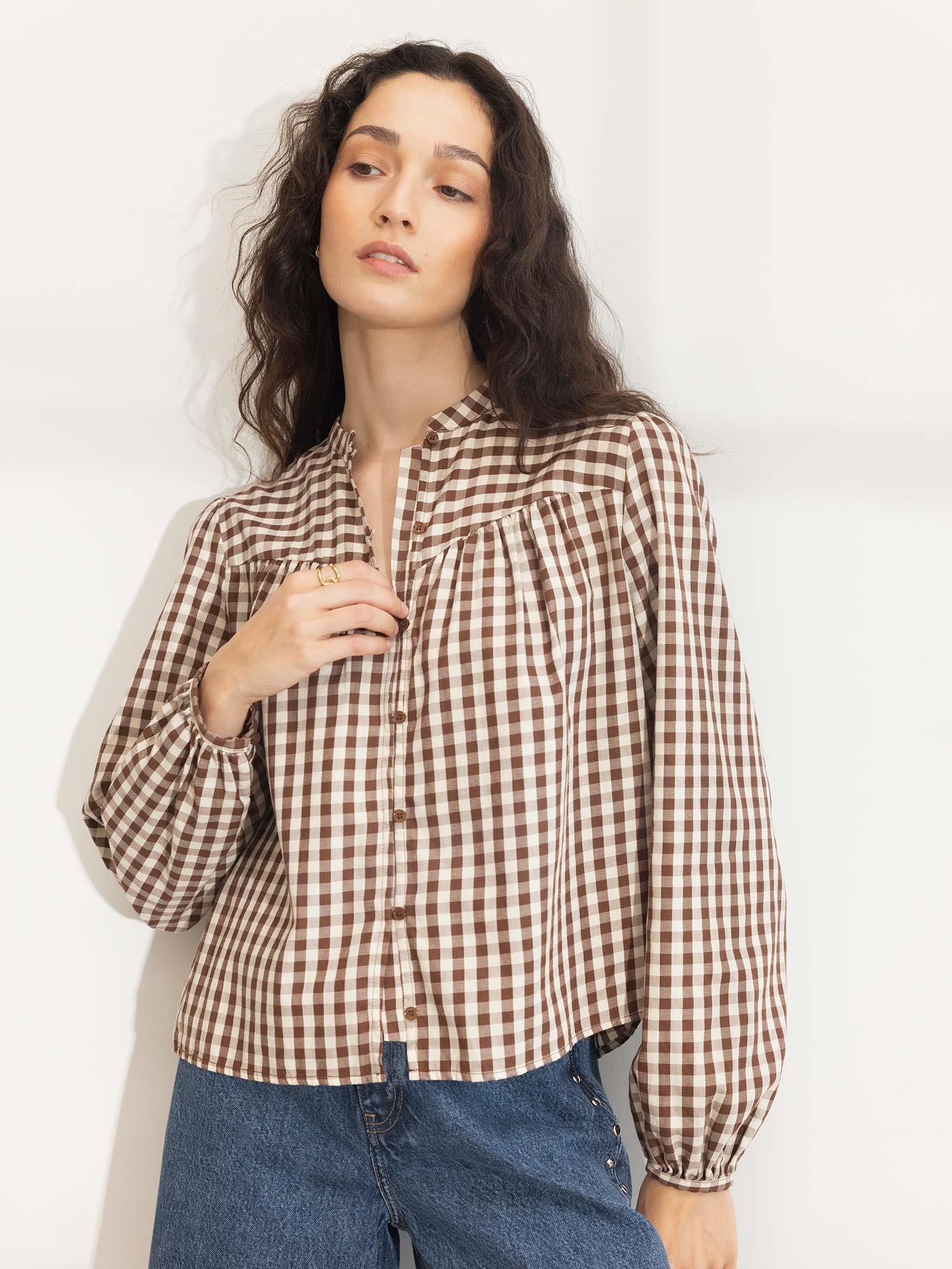 Bellier Blouse - Brown Check