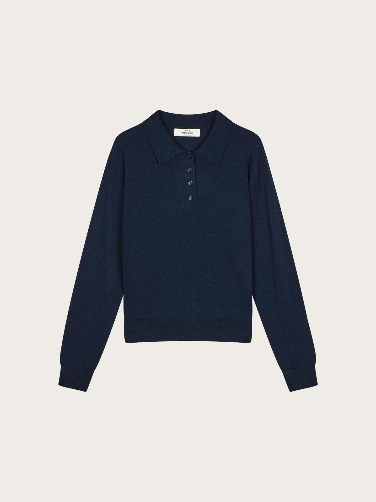 Fine Merino Rosa Polo Knit - Sky Captain
