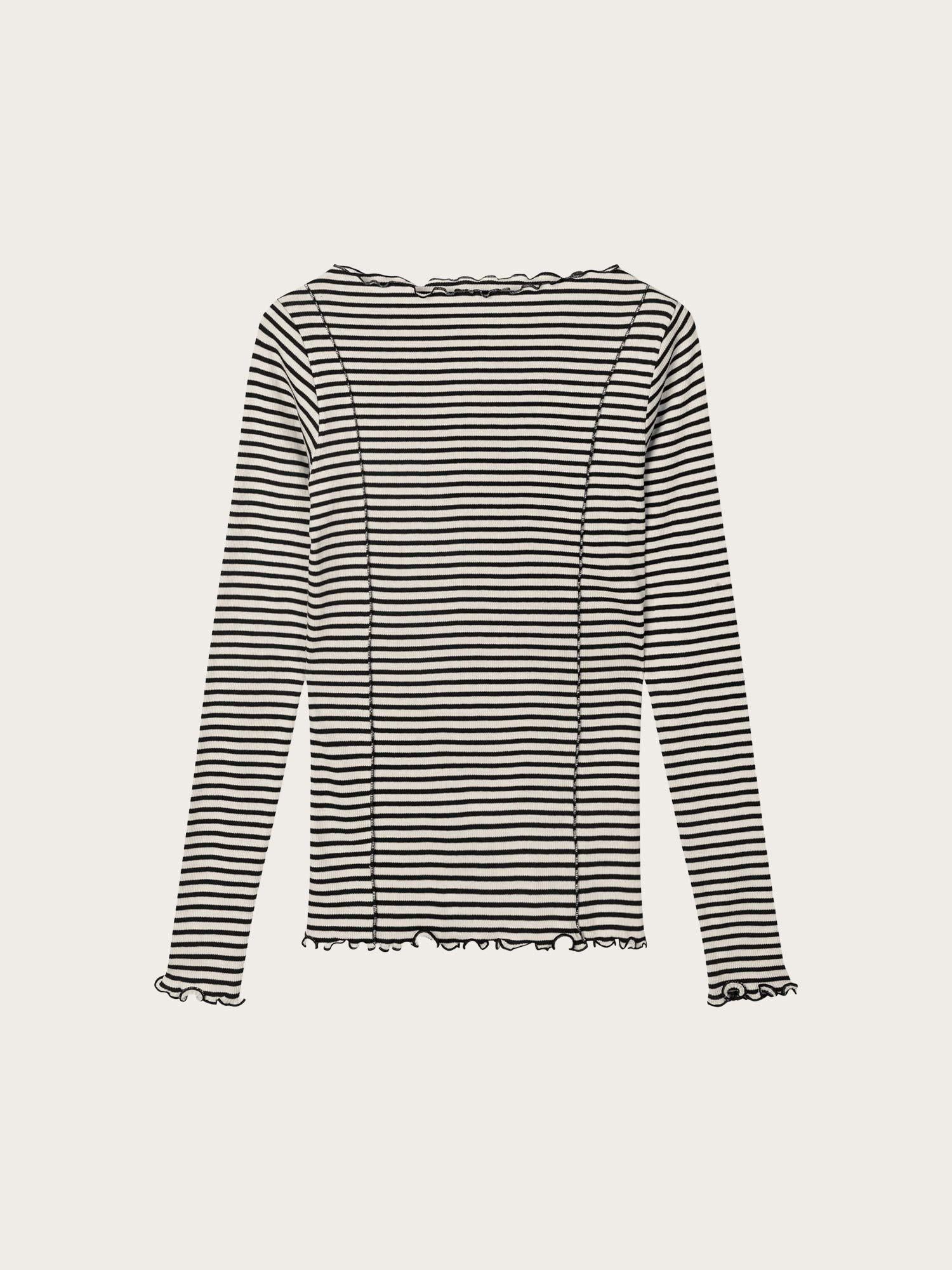 2x2 Cotton Stripe Siri Top - Vanilla Ice/Black