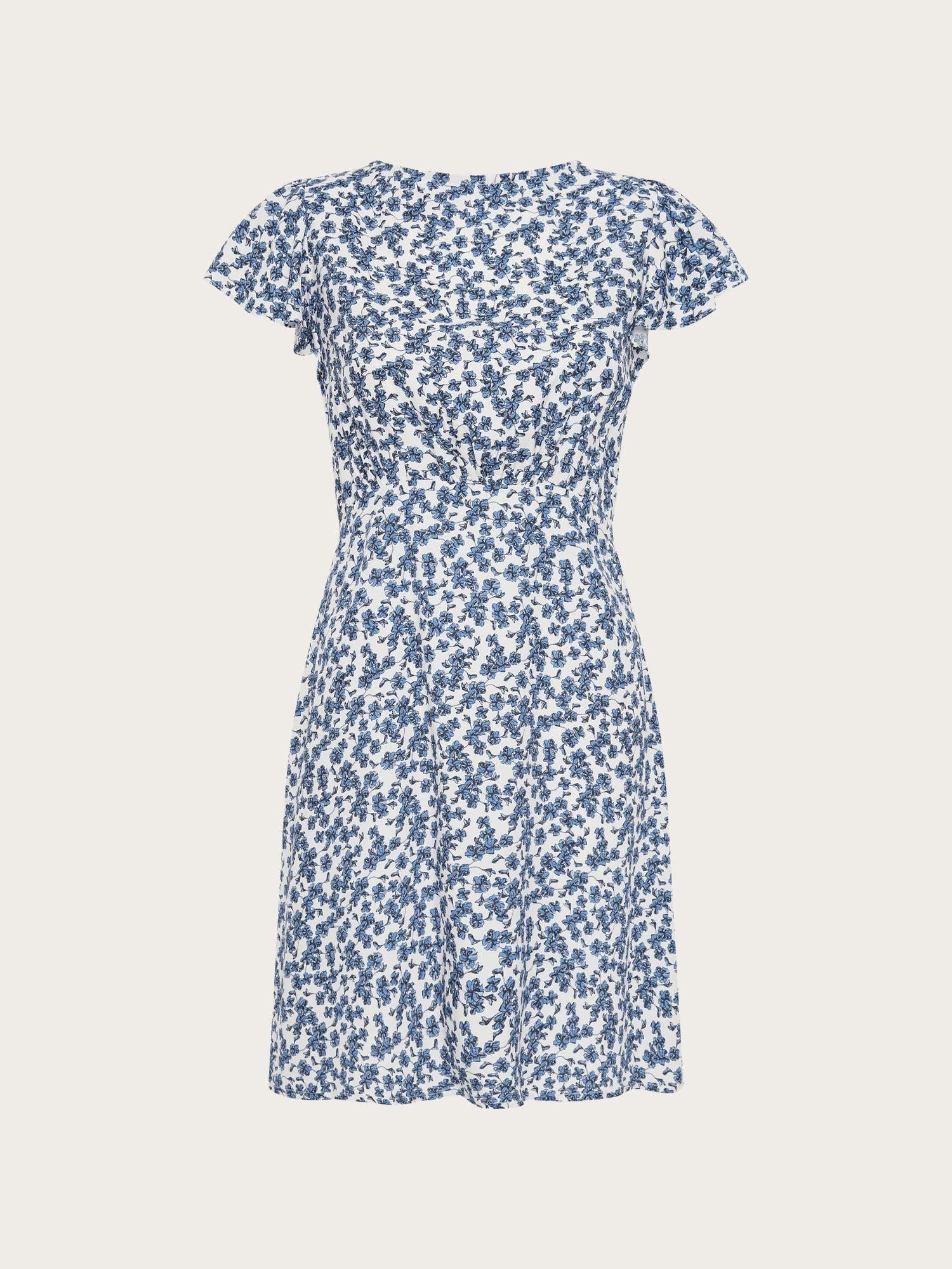 Valaras Mini Dress - Leilani Print/Mid Blue