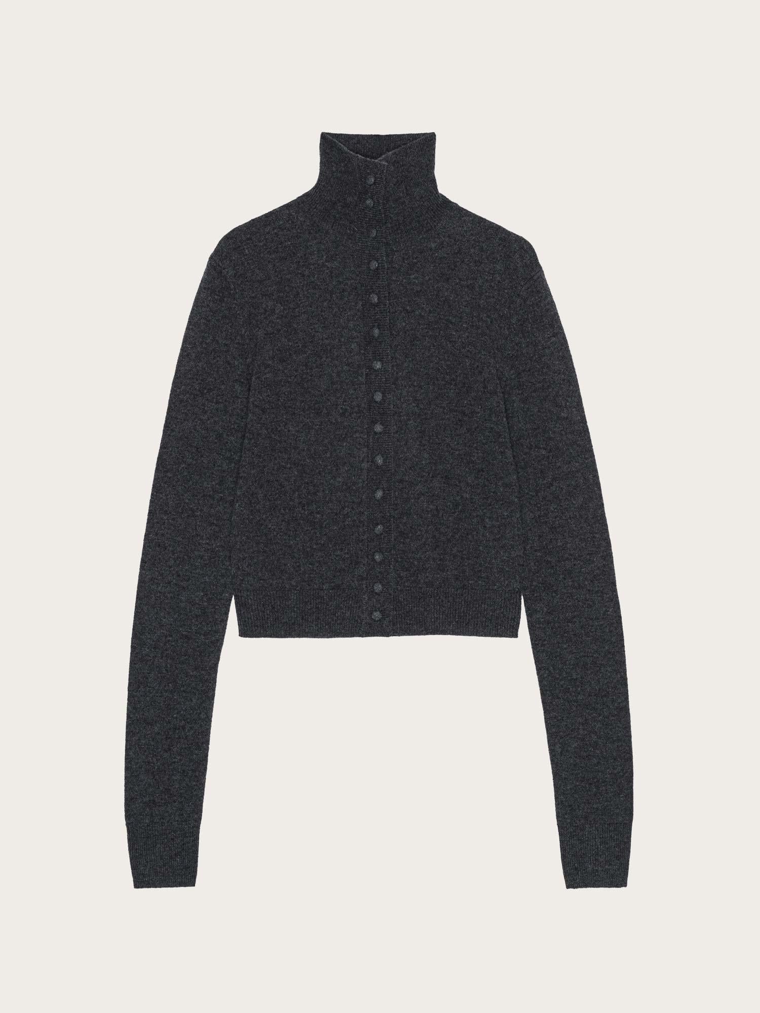 Light Knit Cardigan - Moonless Night Melange