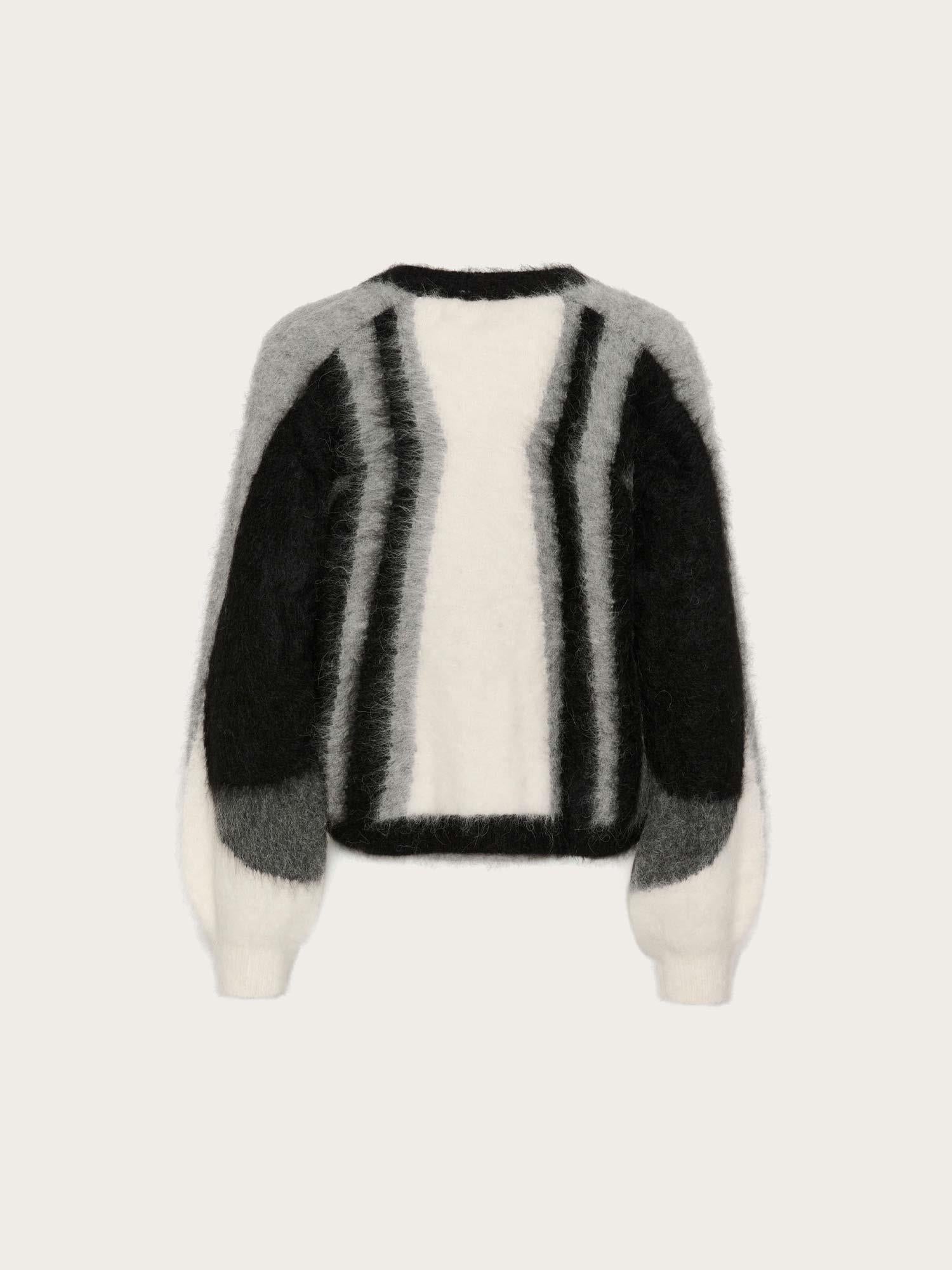 Safi Cardigan - Black/Grey Multi