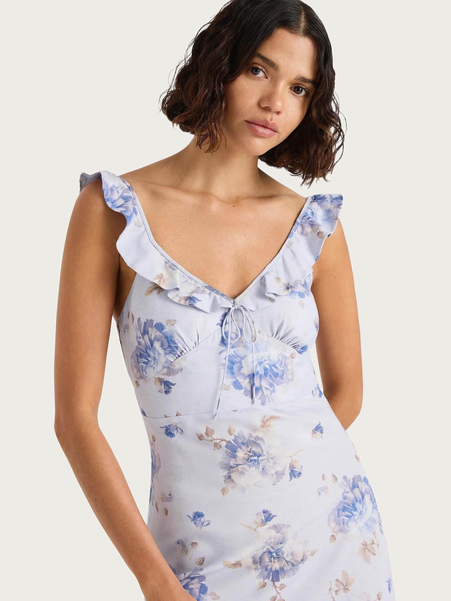 Yvonne Midi Dress - Leona Floral Lilac