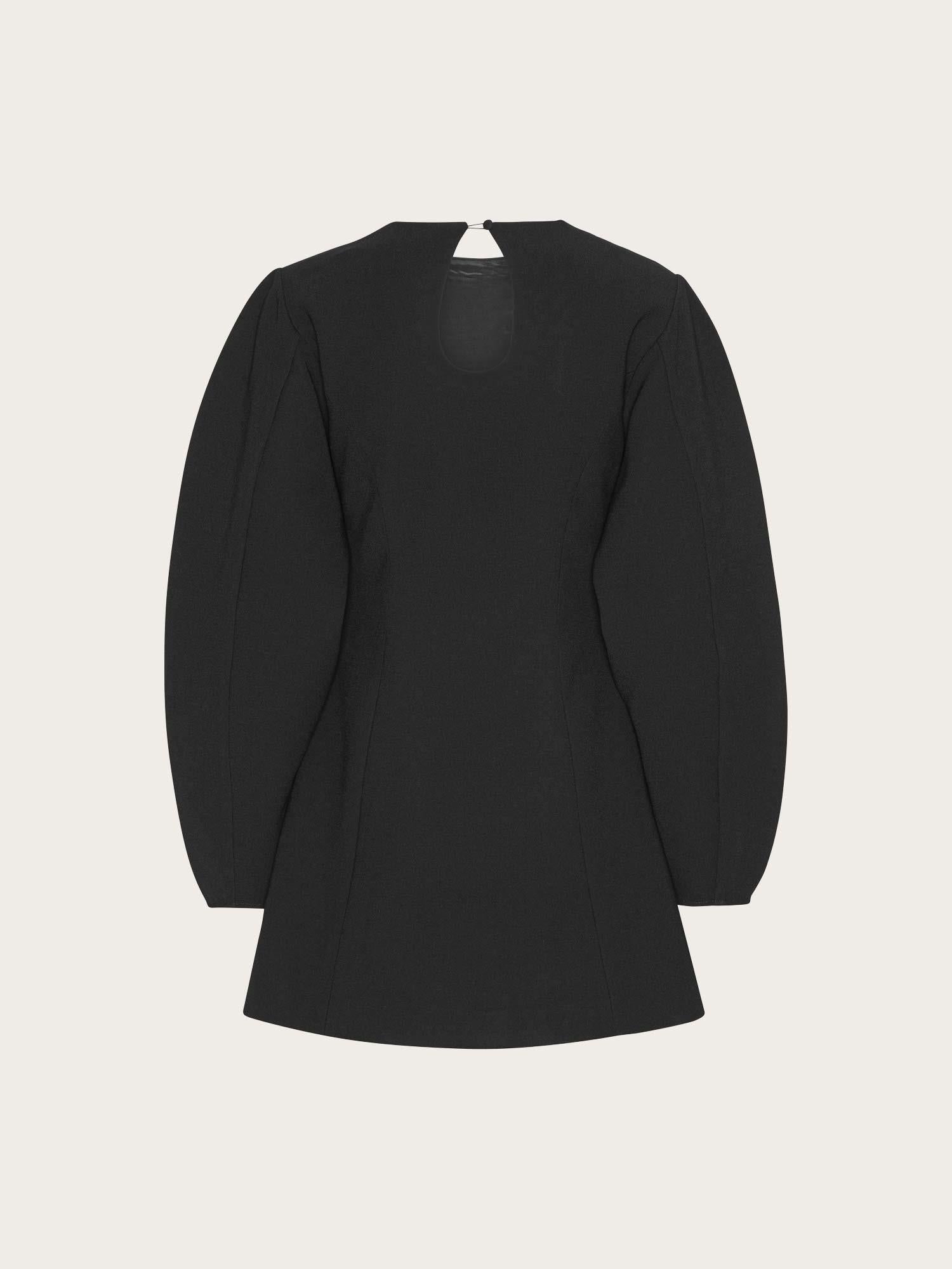 Suiting Flared Mini Dress - Black