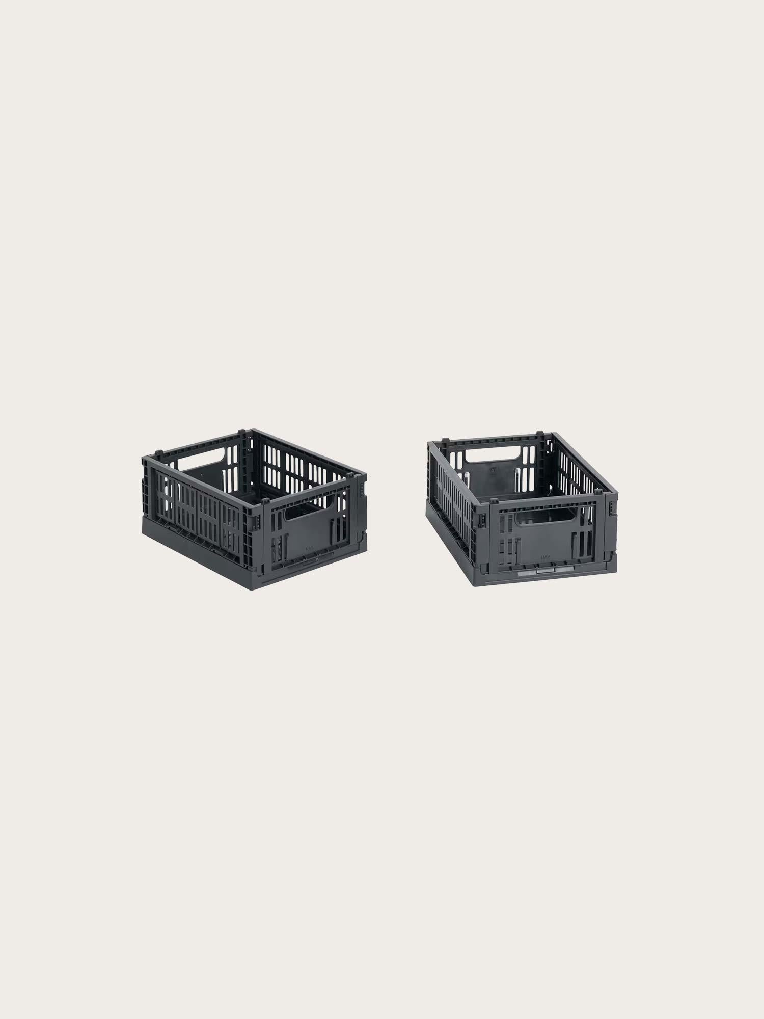 HAY Colour Crate Mini-Set of 2 - Charcoal