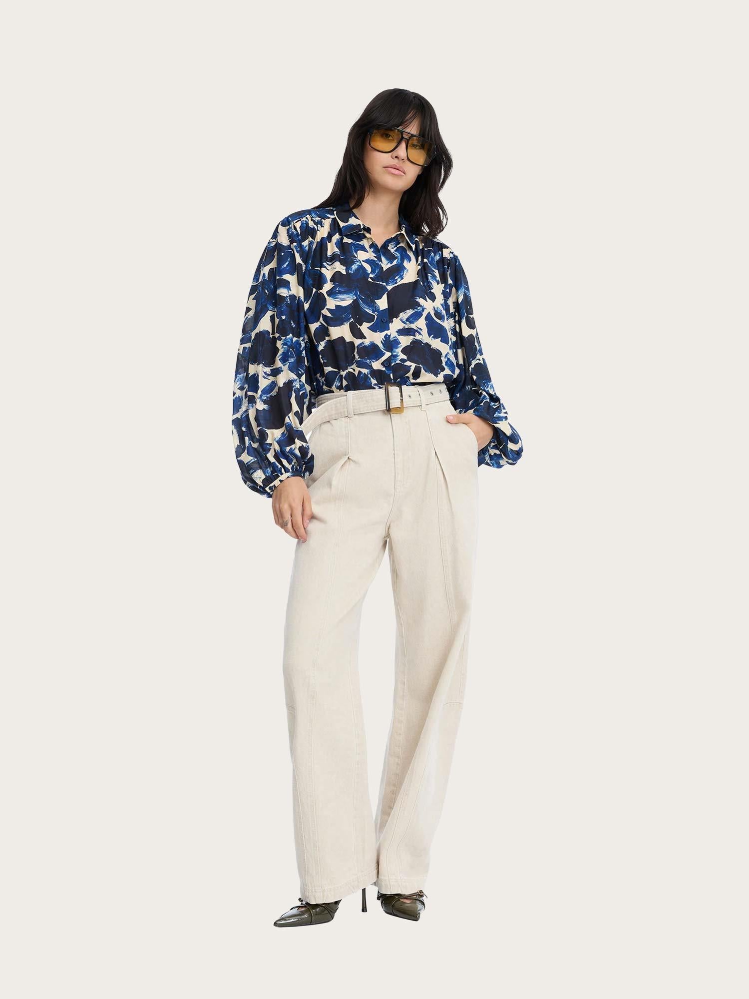 Lynx Blouse - Print Indigo