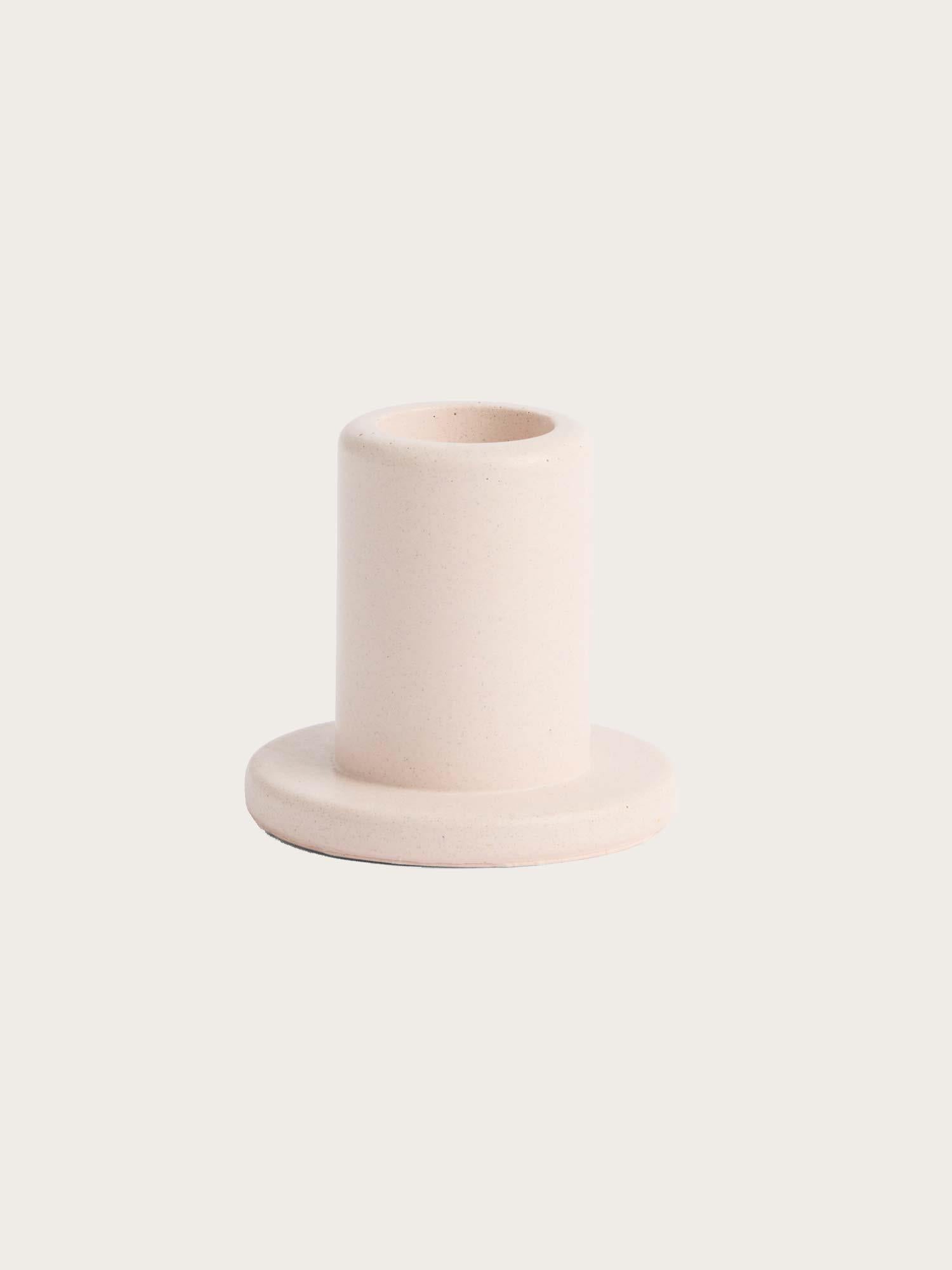 Tube Candleholder Concrete-Small - Light Pink