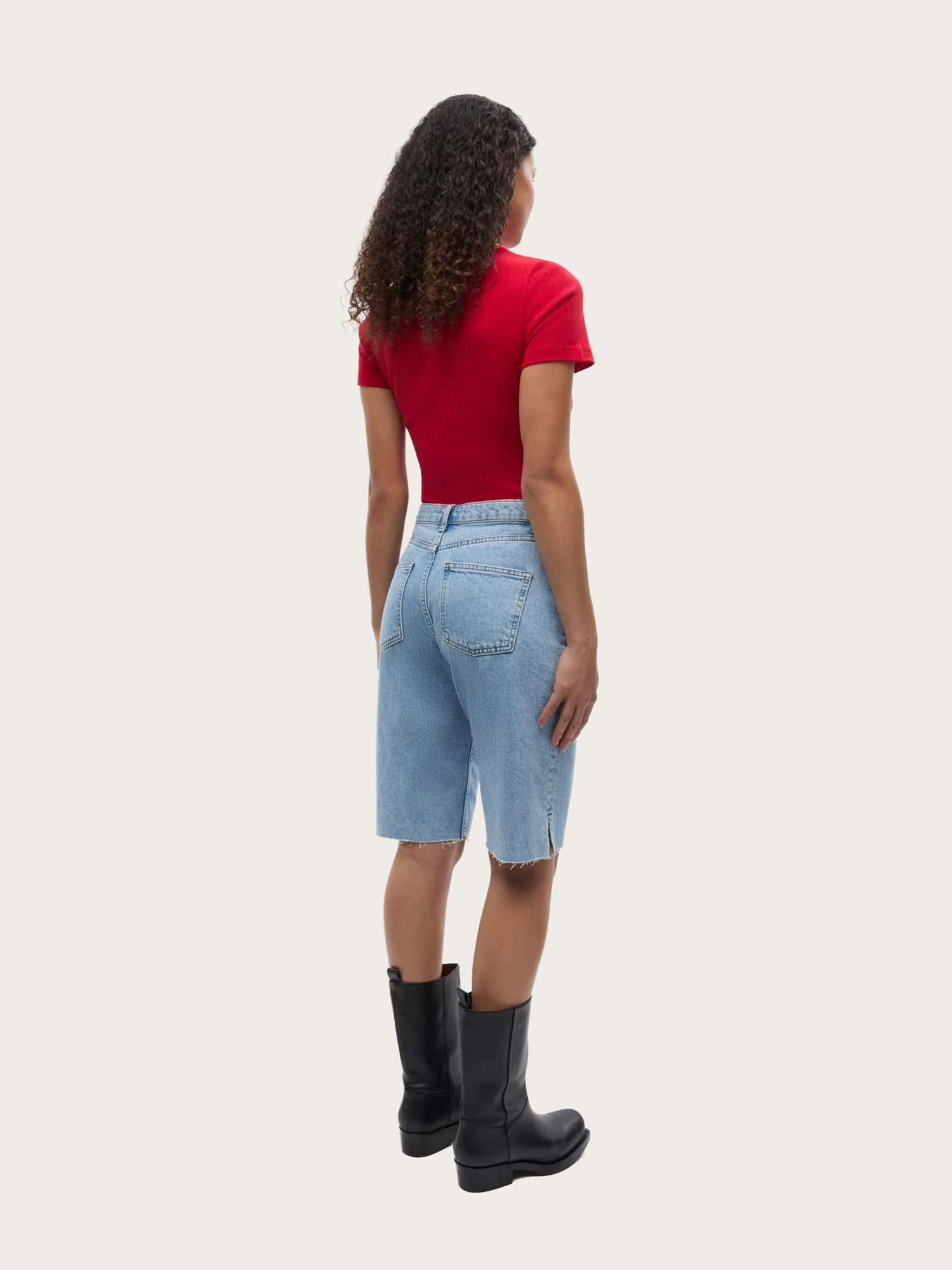 Enbree Straight Shorts - Mid Light Blue