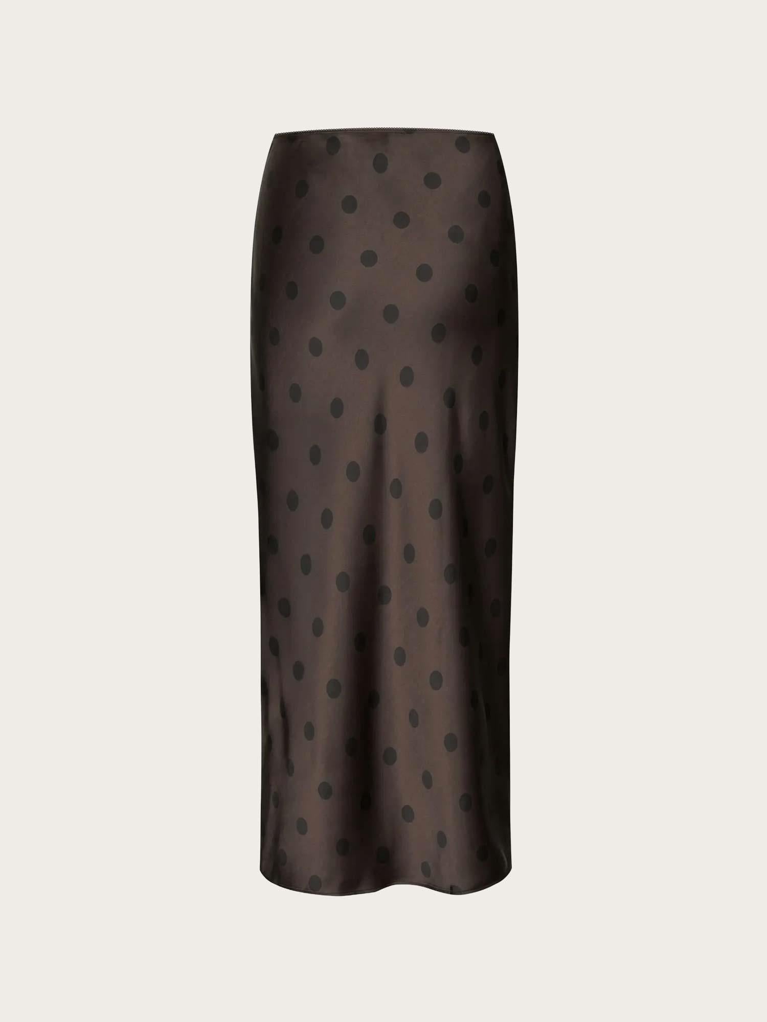 Saagneta Long Skirt - Mulch Dott