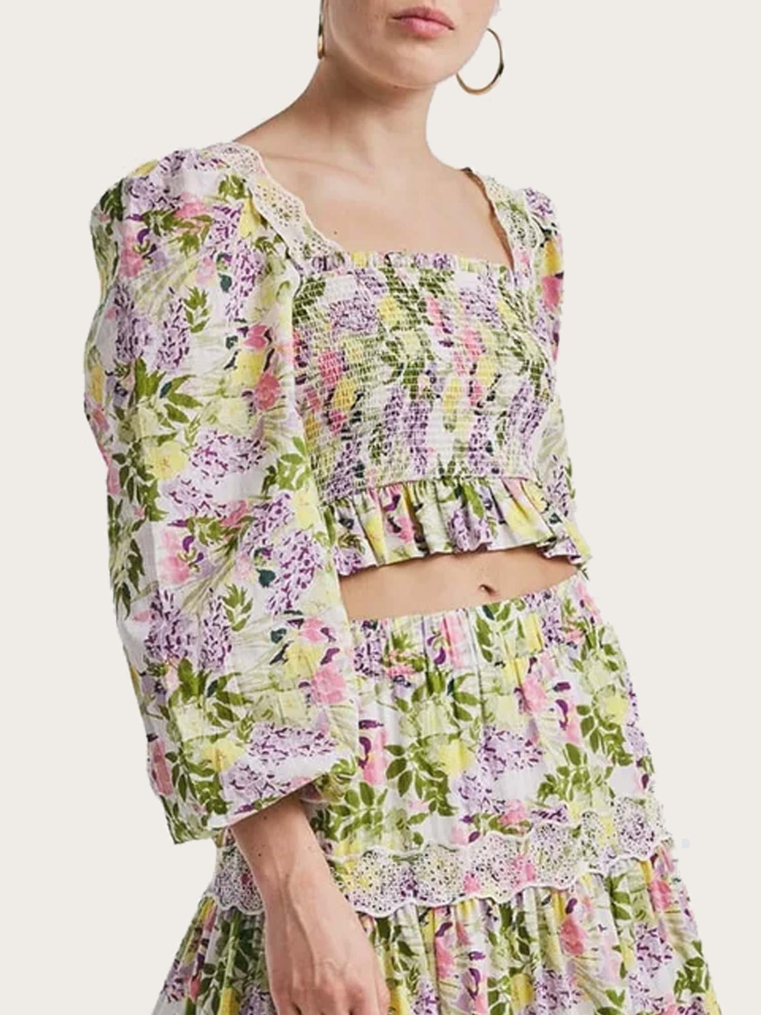 Cotton Slub Top - Summer Lilacs