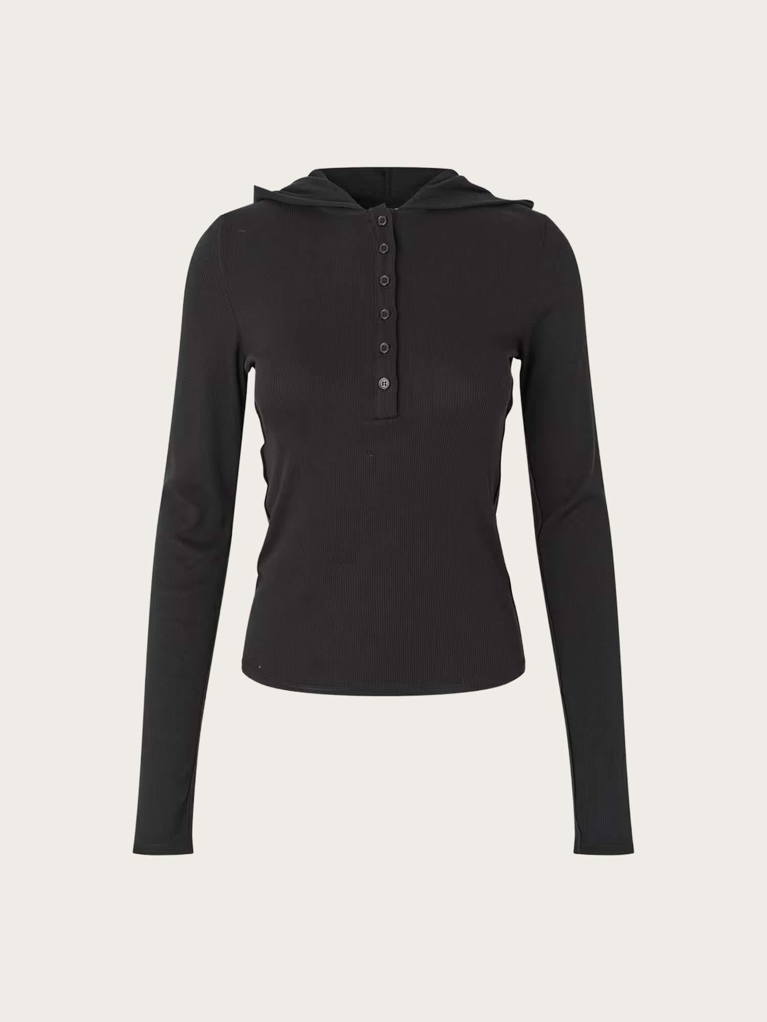 Encemille LS Hood Tee - Black