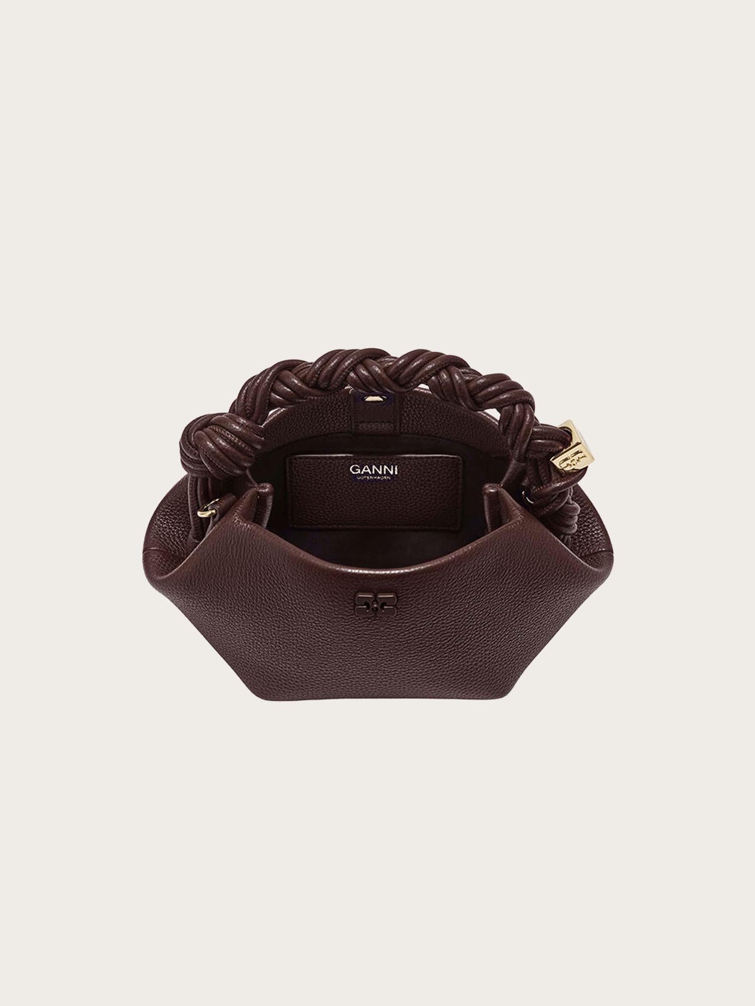 Ganni Bou Bag Mini Grained - Chicory Coffee