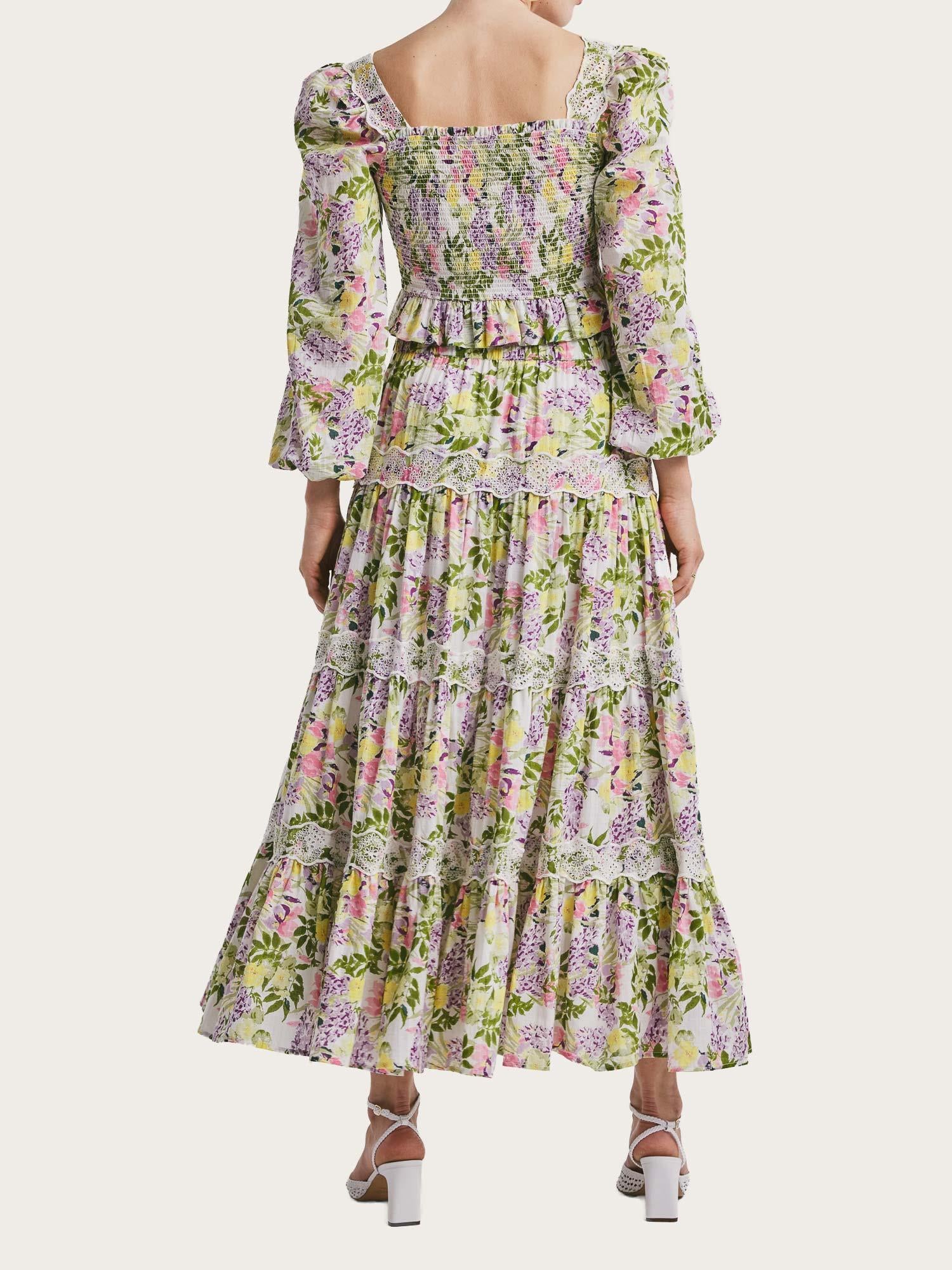 Cotton Slub Skirt - Summer Lilacs