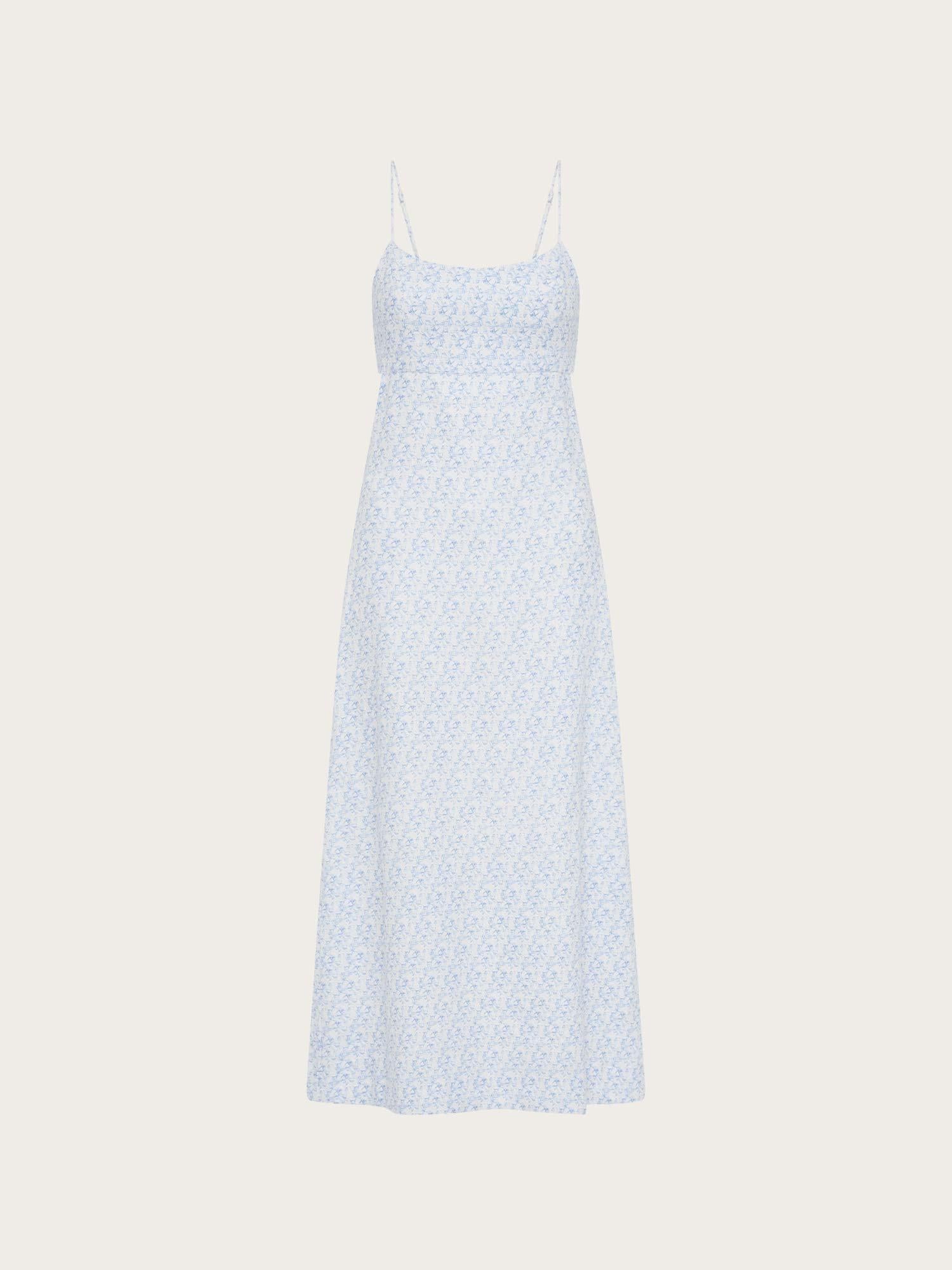 Antibes Midi Dress - Leilana All Over Print/Mid Blue