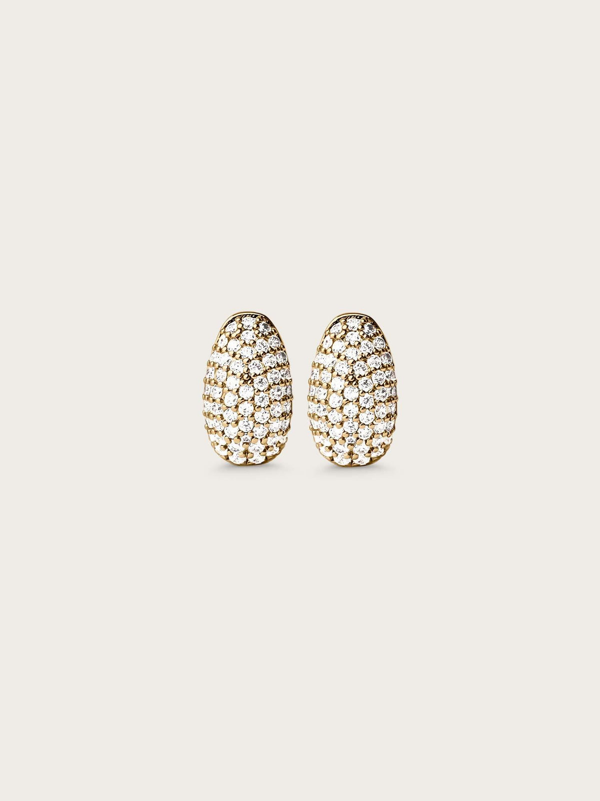 Elysian Pavé Huggies - Gold