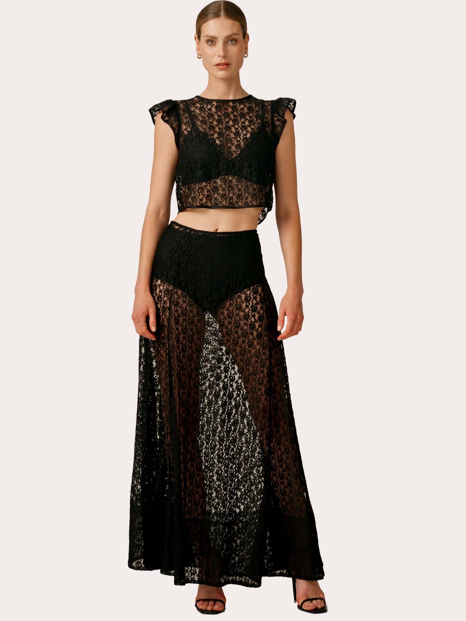 Lace Skirt - Black