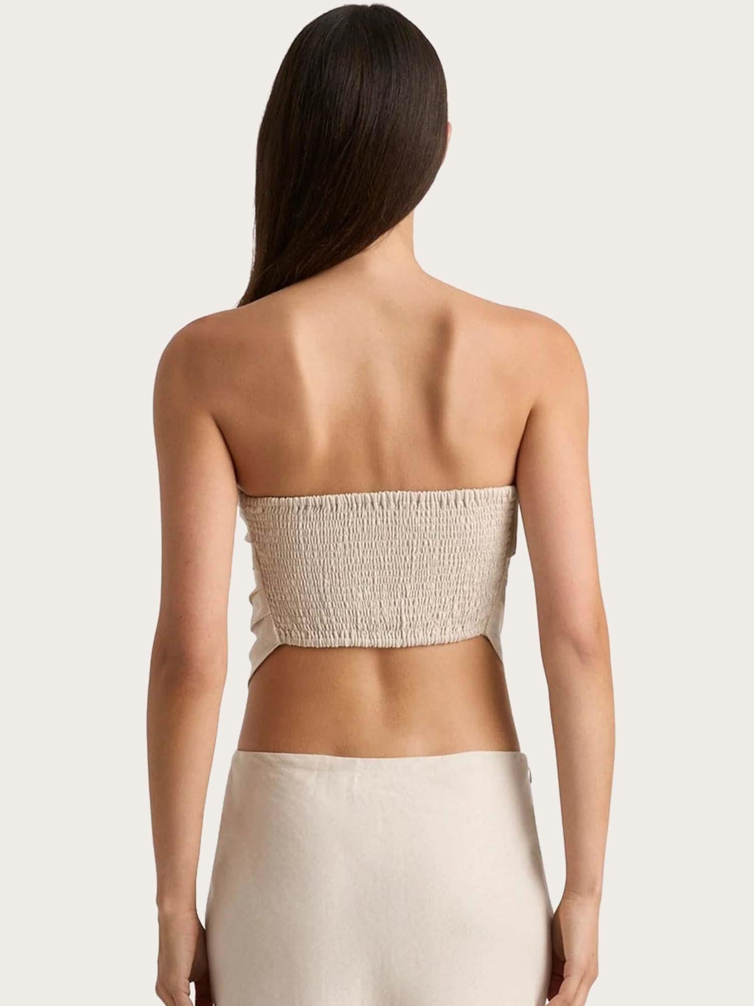 Antibes Strapless Top - Sand