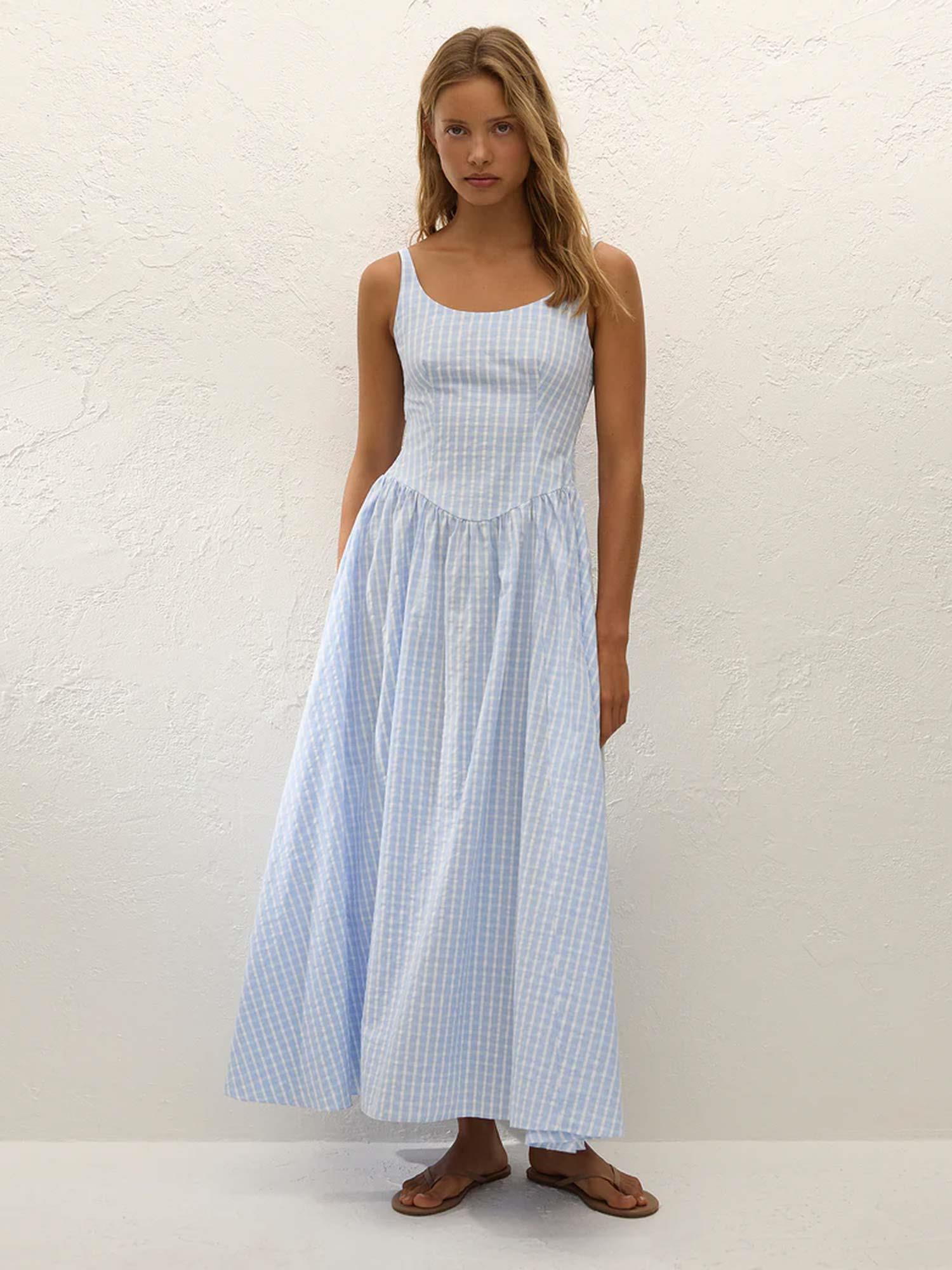 Chiara Midi Dress - Paloma Check