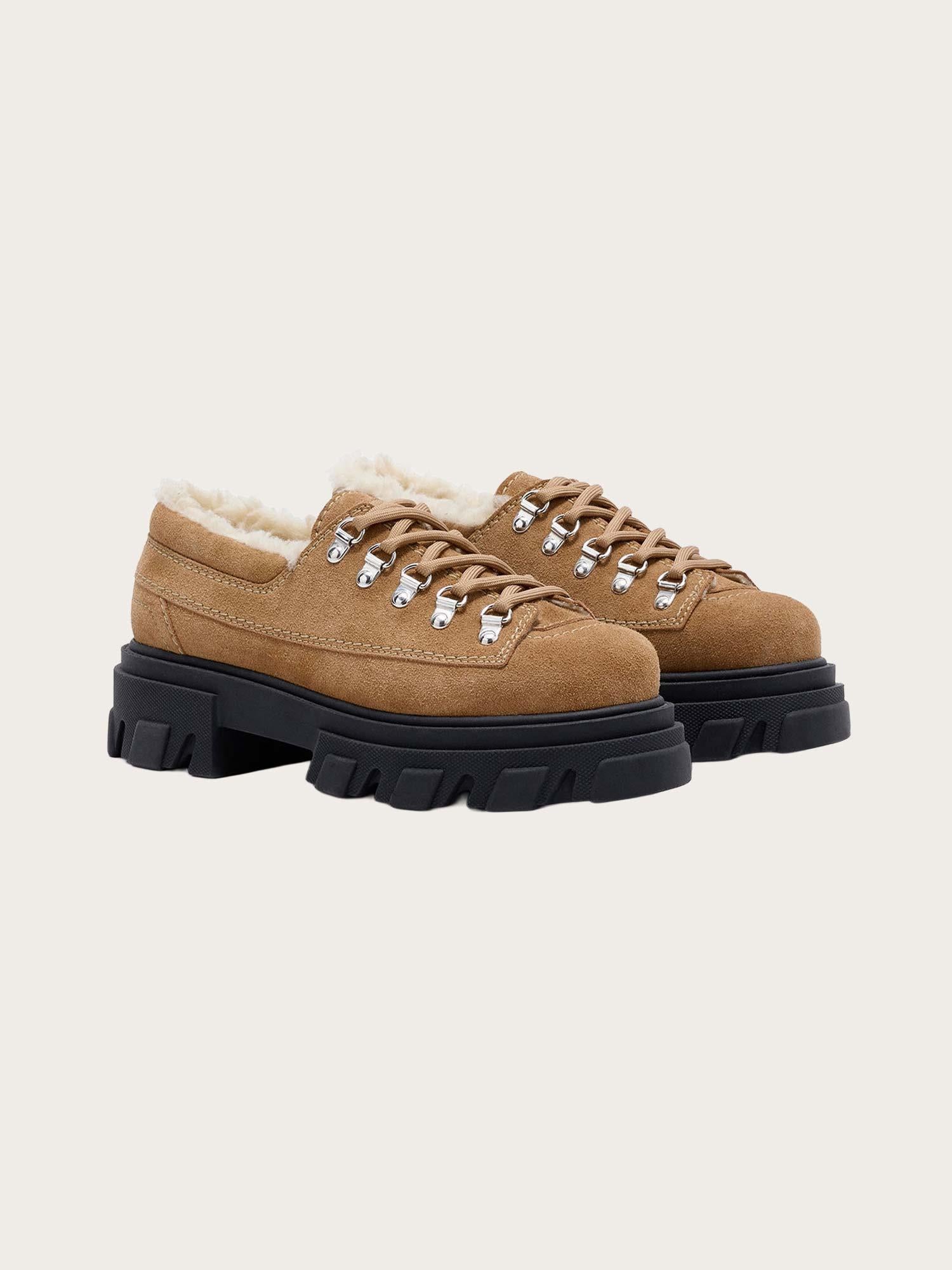 Cleated Derbies Suede - Cognac