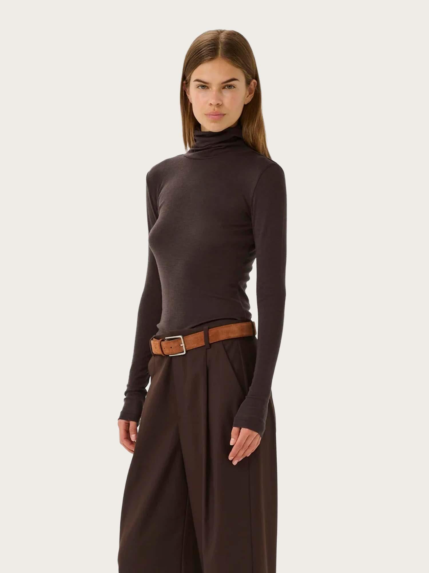 Ninia Wool Rollneck - Chocolate Torte