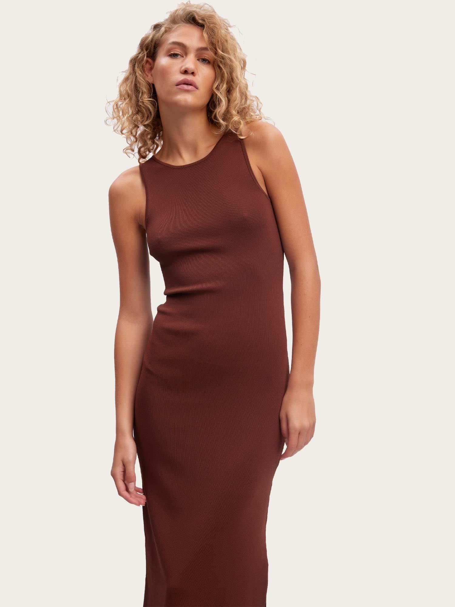 Brielle Sl Rib Dress - Sorrel Horse