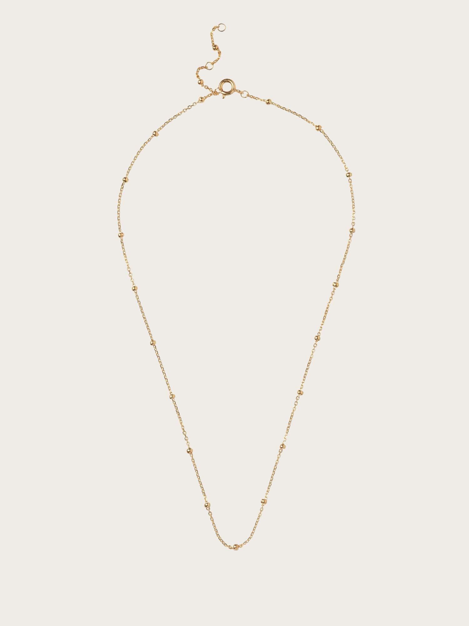 Necklace Beaded Chain - Gold