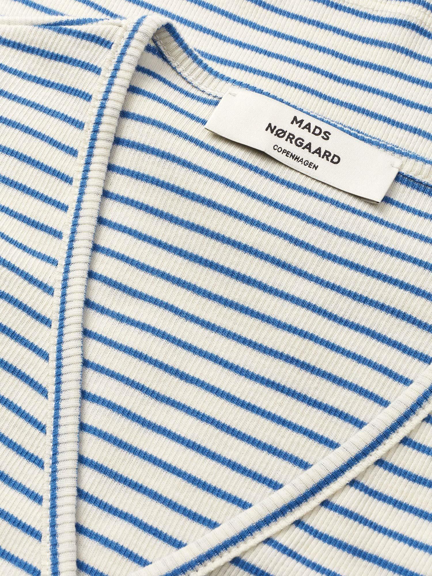 2x2 Cotton Stripe Susi LS Top - Vanilla Ice/Bright Cobalt